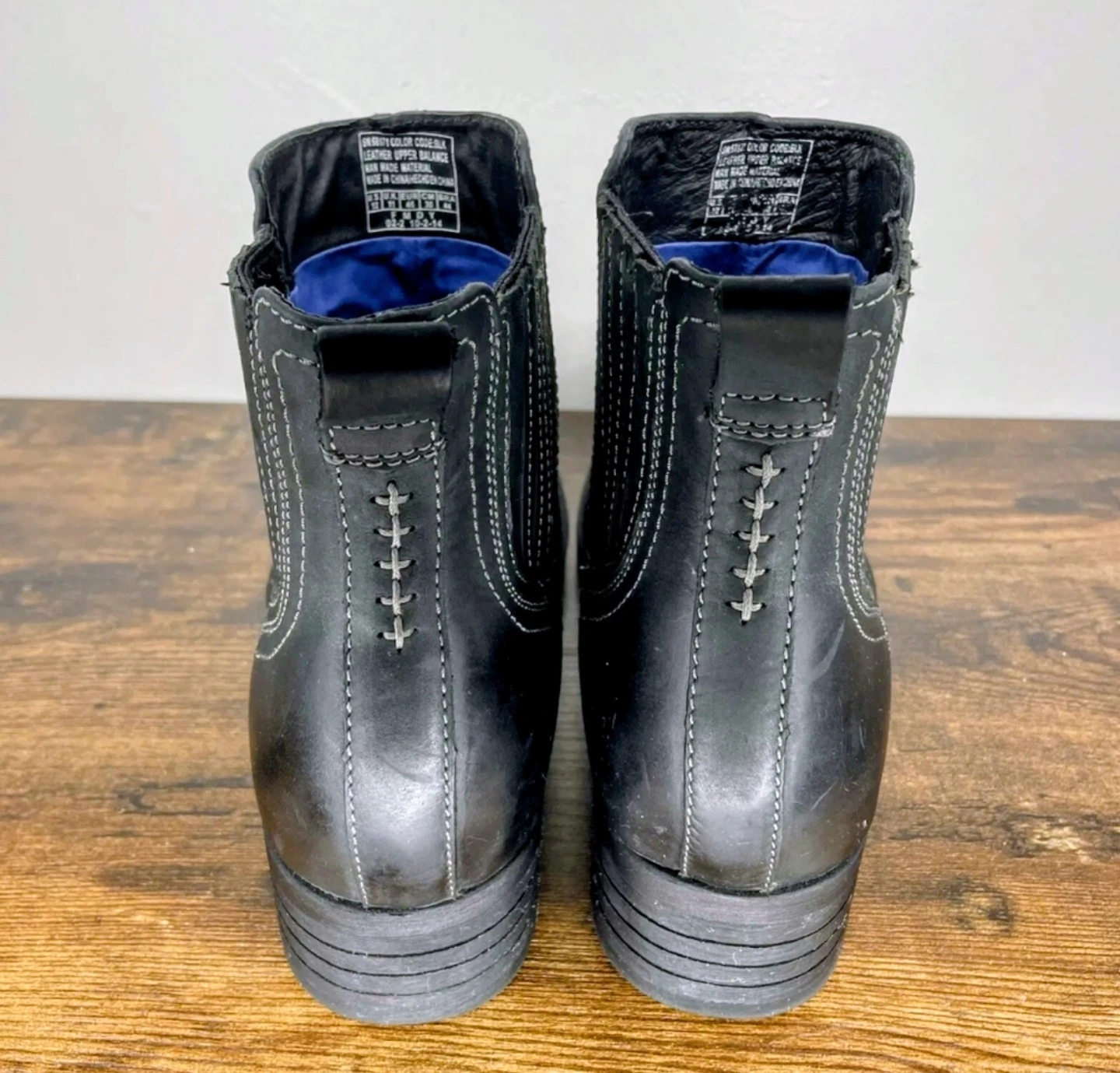 Mark Nason Black Leather Ankle Boots Size 9.5 - photo 4