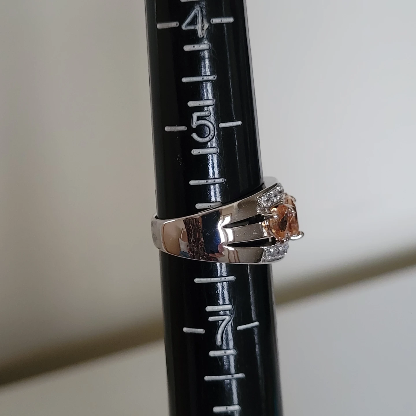 ♥️ Fashion Ring Morganite Color Stone - photo 4
