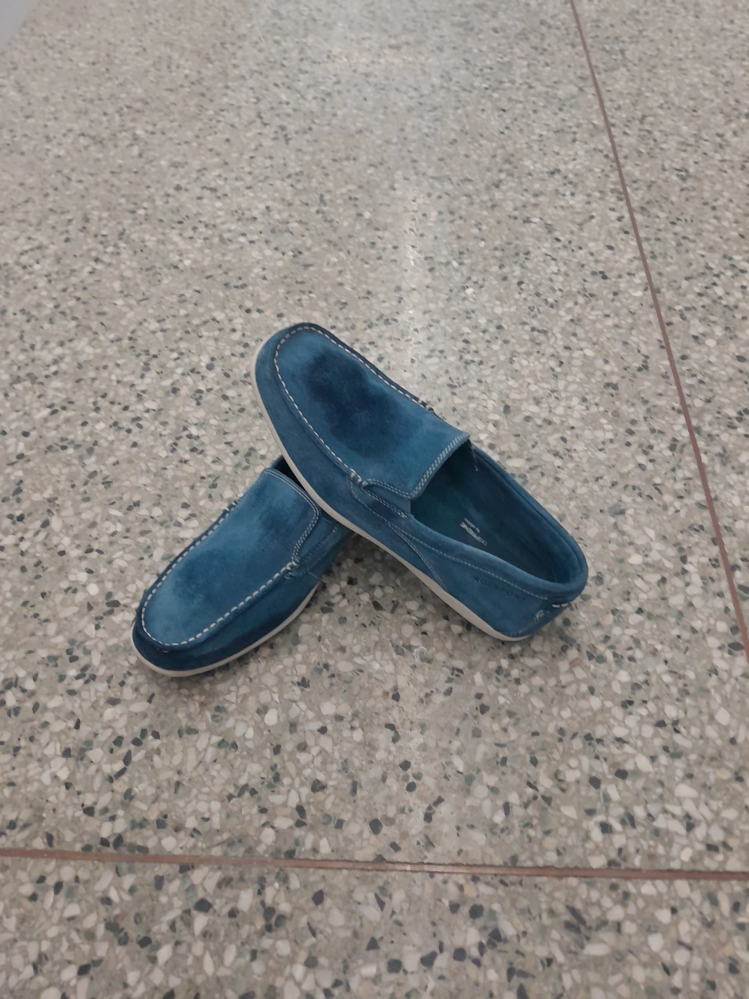 Rockport Mens Blue Suede Loafers Size 9 - photo 5