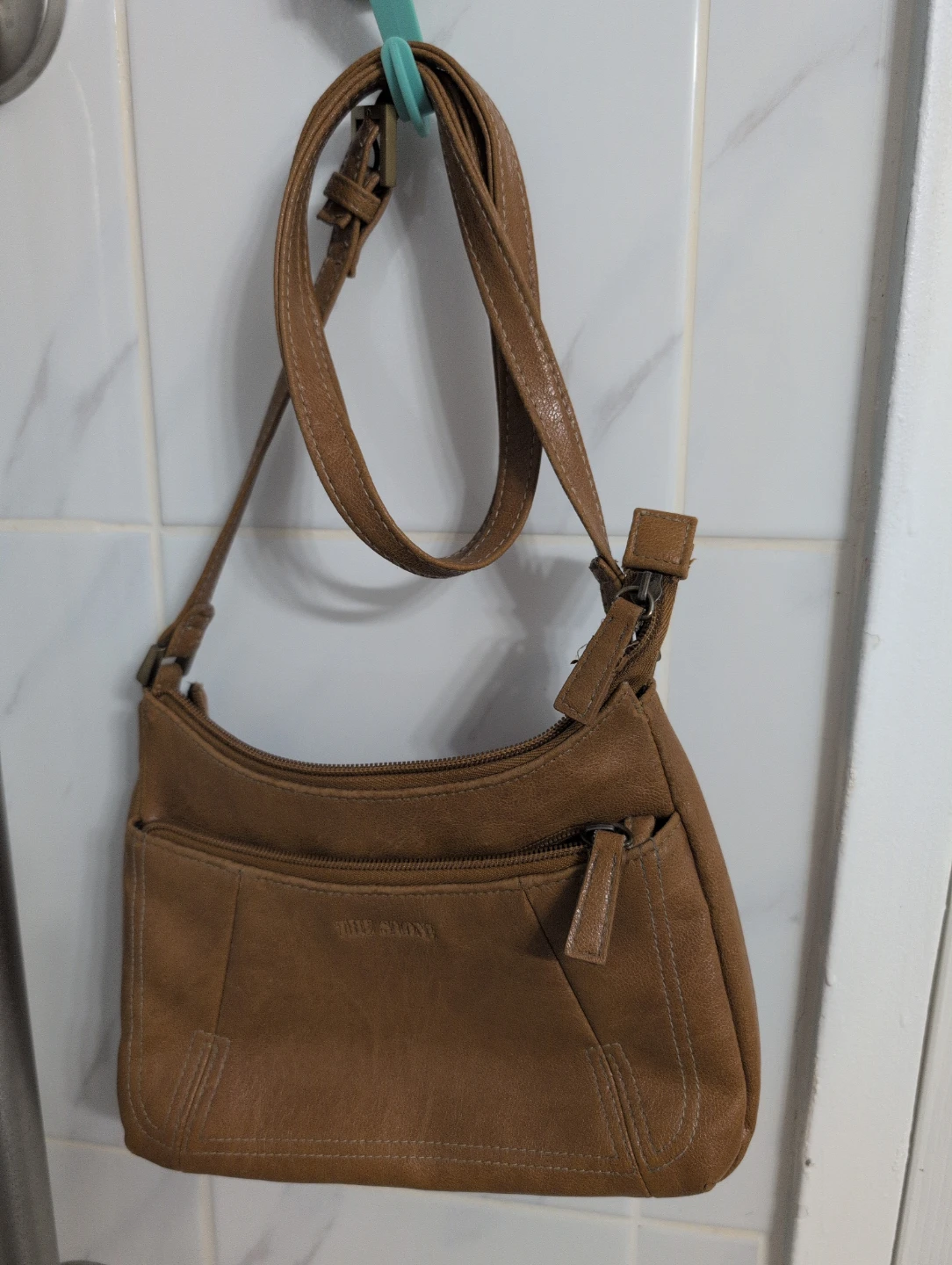 The Stone Collection Brown Leather Shoulder Bag