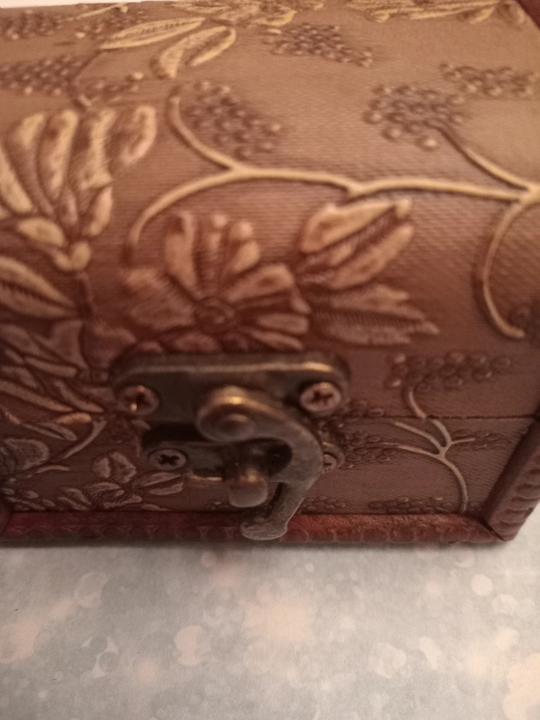 Floral Patterned Wooden Treasure Chest - photo 4