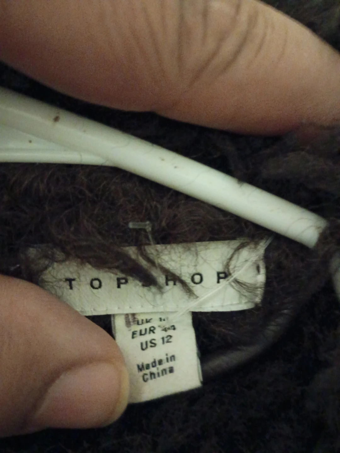 Topshop Brown Faux Leather & Fur Jacket US 12 - photo 2