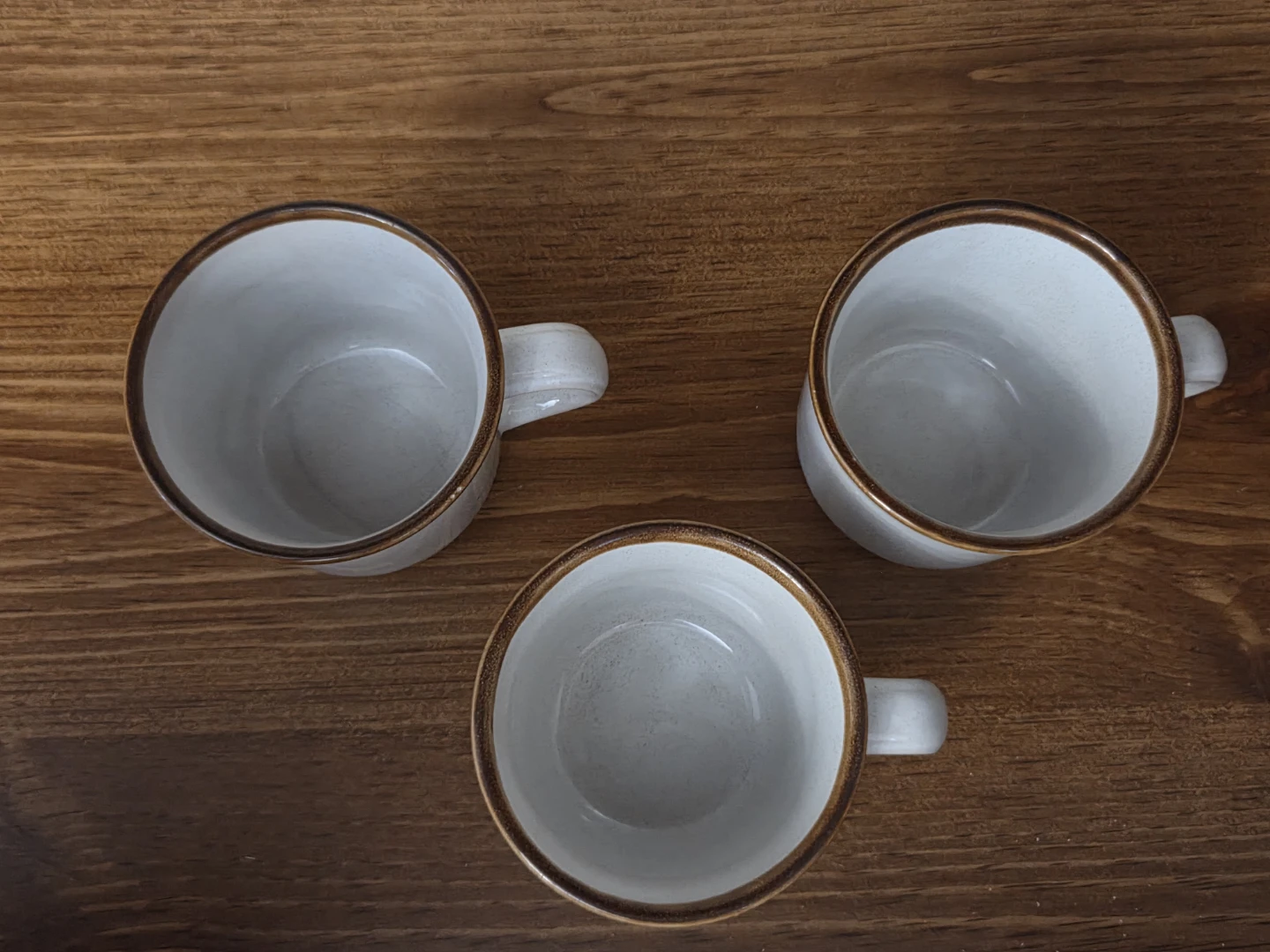 Set of 3 White Speckled Stoneware Mugs - Made in Japan - photo 3
