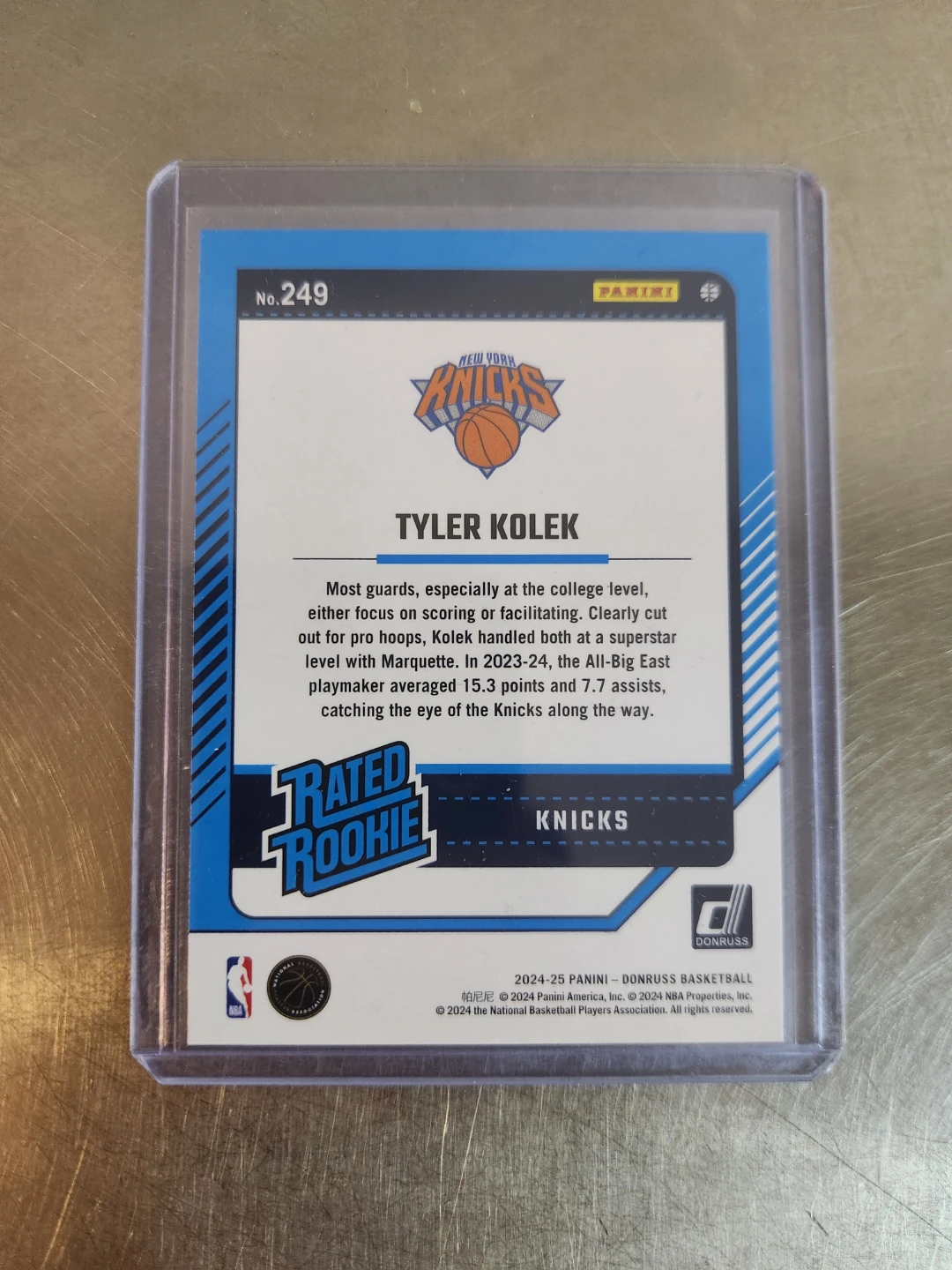 Tyler Kolek 2024-25 Panini Donruss Basketball Card - photo 2