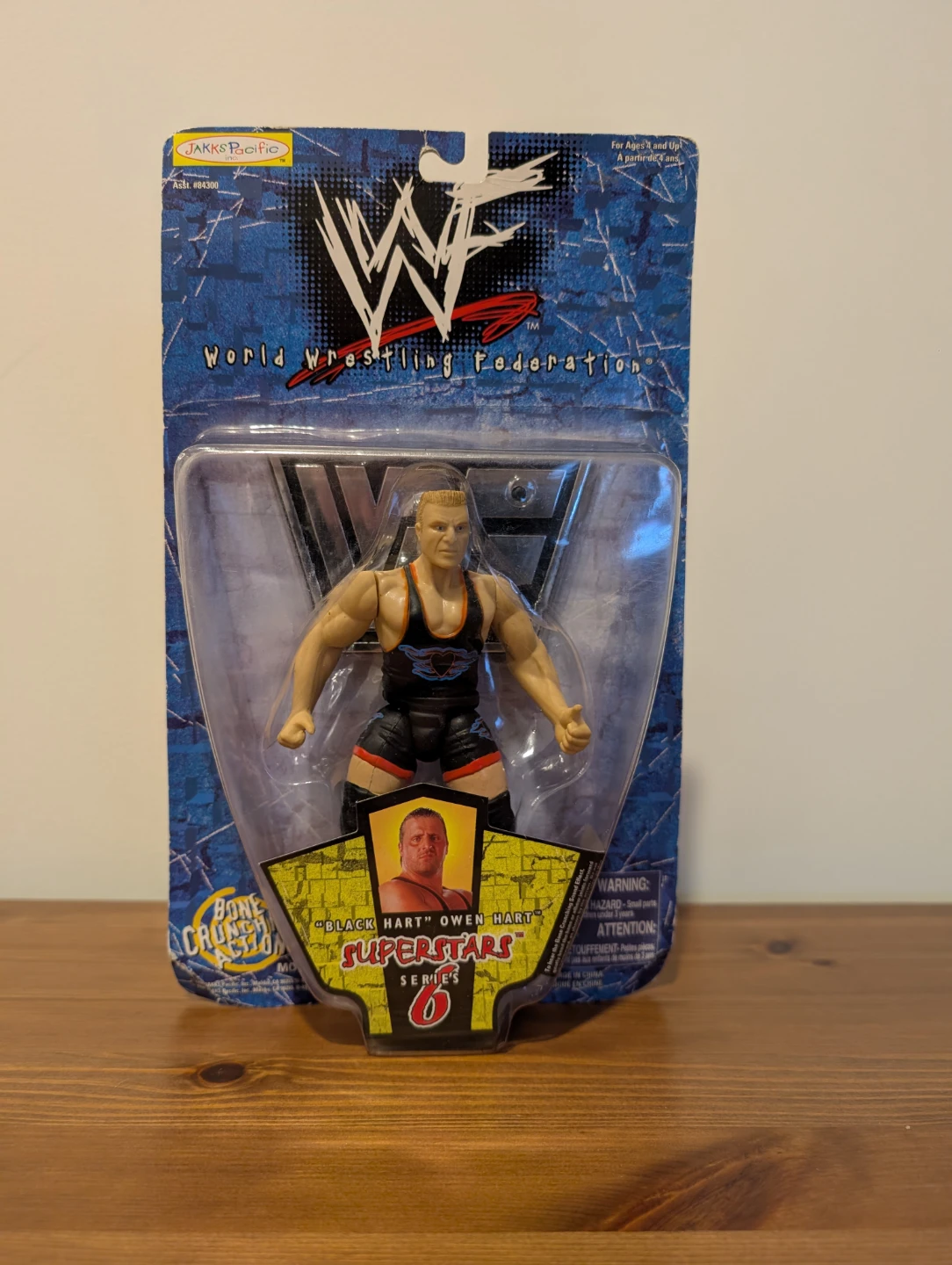 WWF Jakks Pacific "Black Hart" Owen Hart Superstar Figure