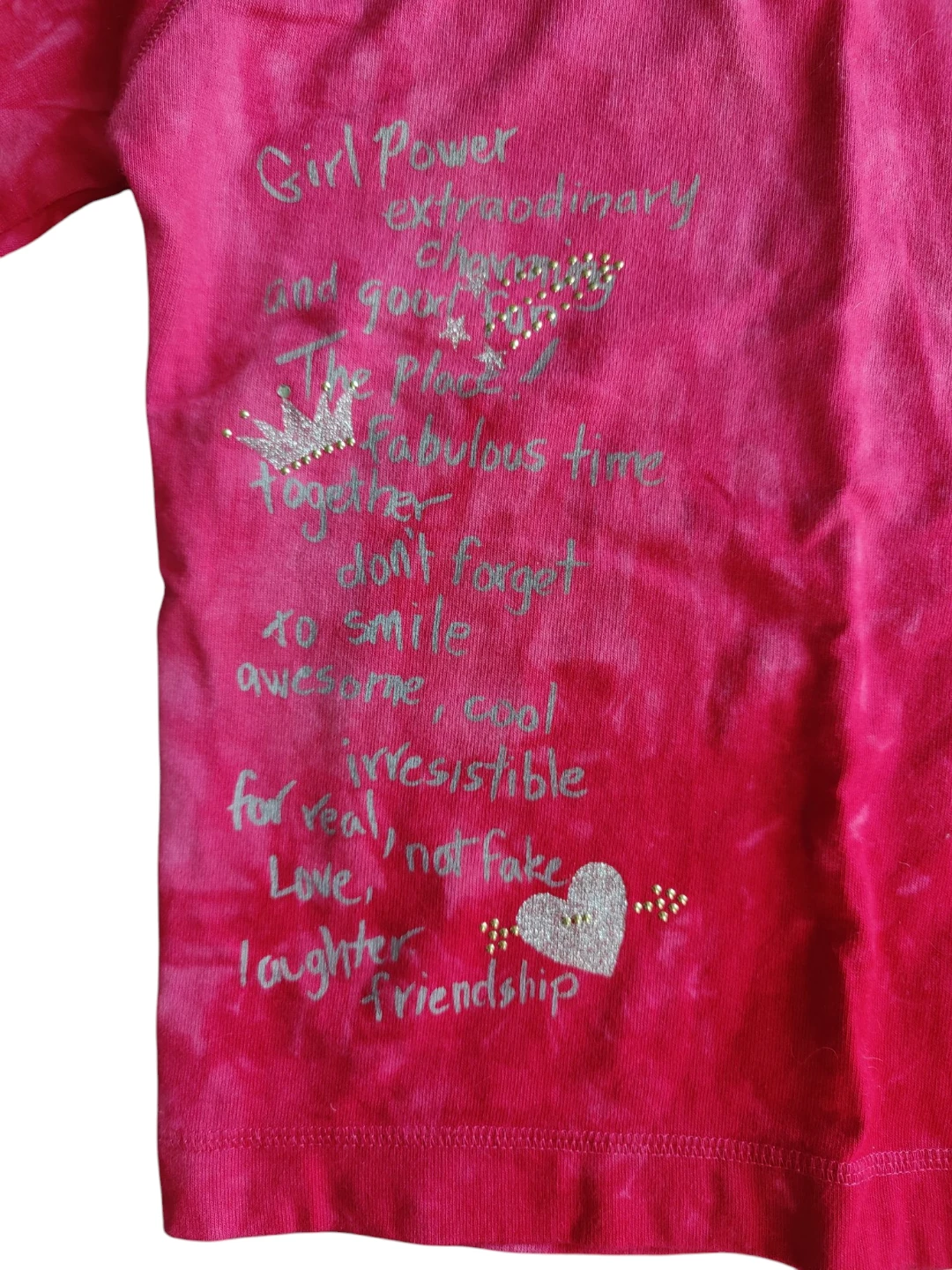 The Children's Place Girls Red Tie Dye Heart Sweater XL (14) - photo 2