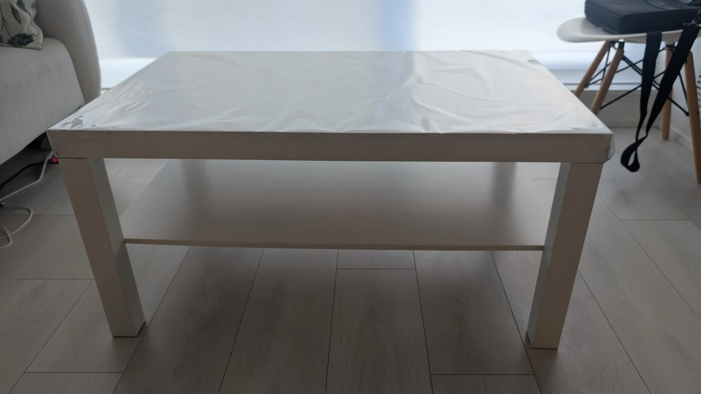 White Coffee Table with Shelf