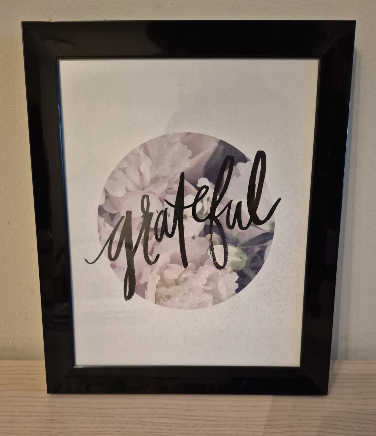 Framed "Grateful" Wall Art