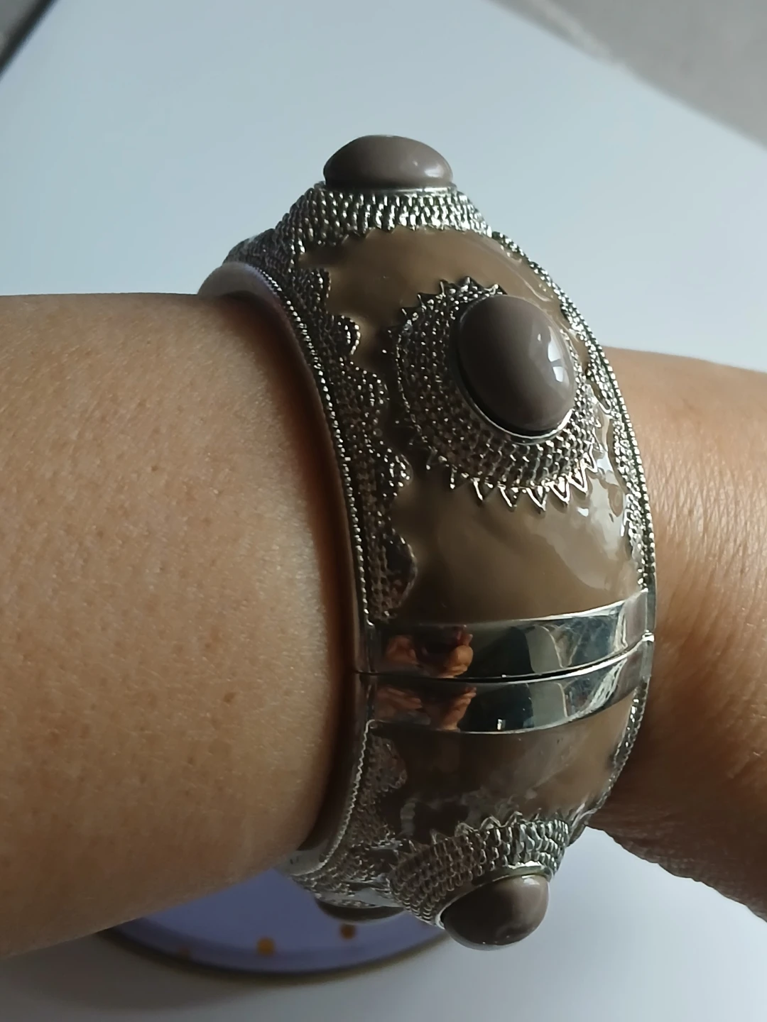 Brown & Silver Cuff Bracelet