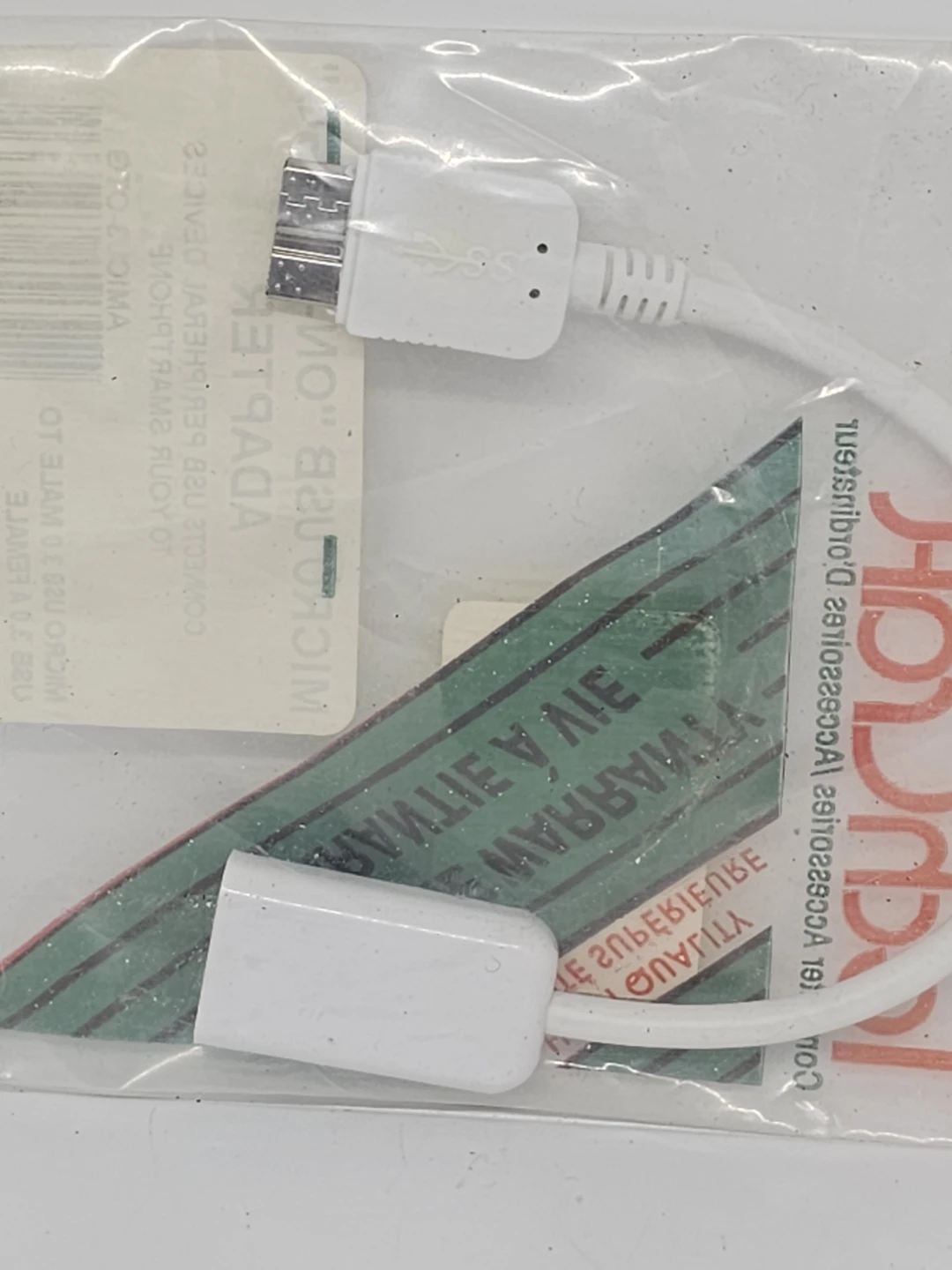 USB to Micro USB Adapter - White