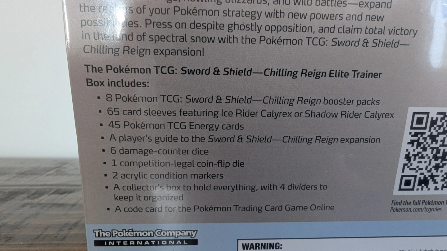 Pokemon Chilling Reign Elite Trainer Box - photo 4
