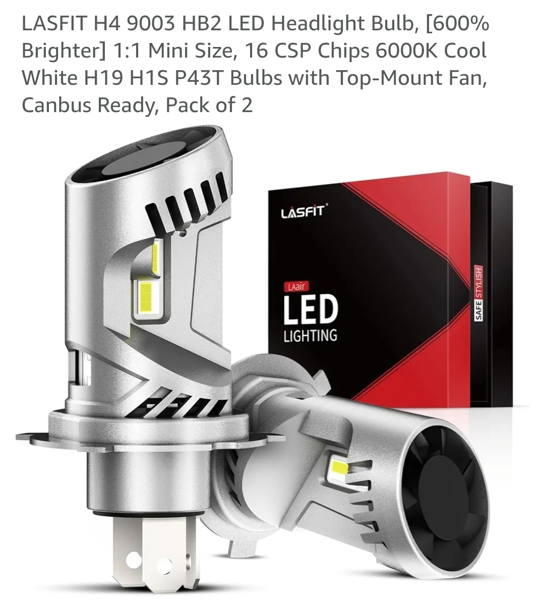 LASFIT H4 9003 HB2 LED Headlight Bulbs