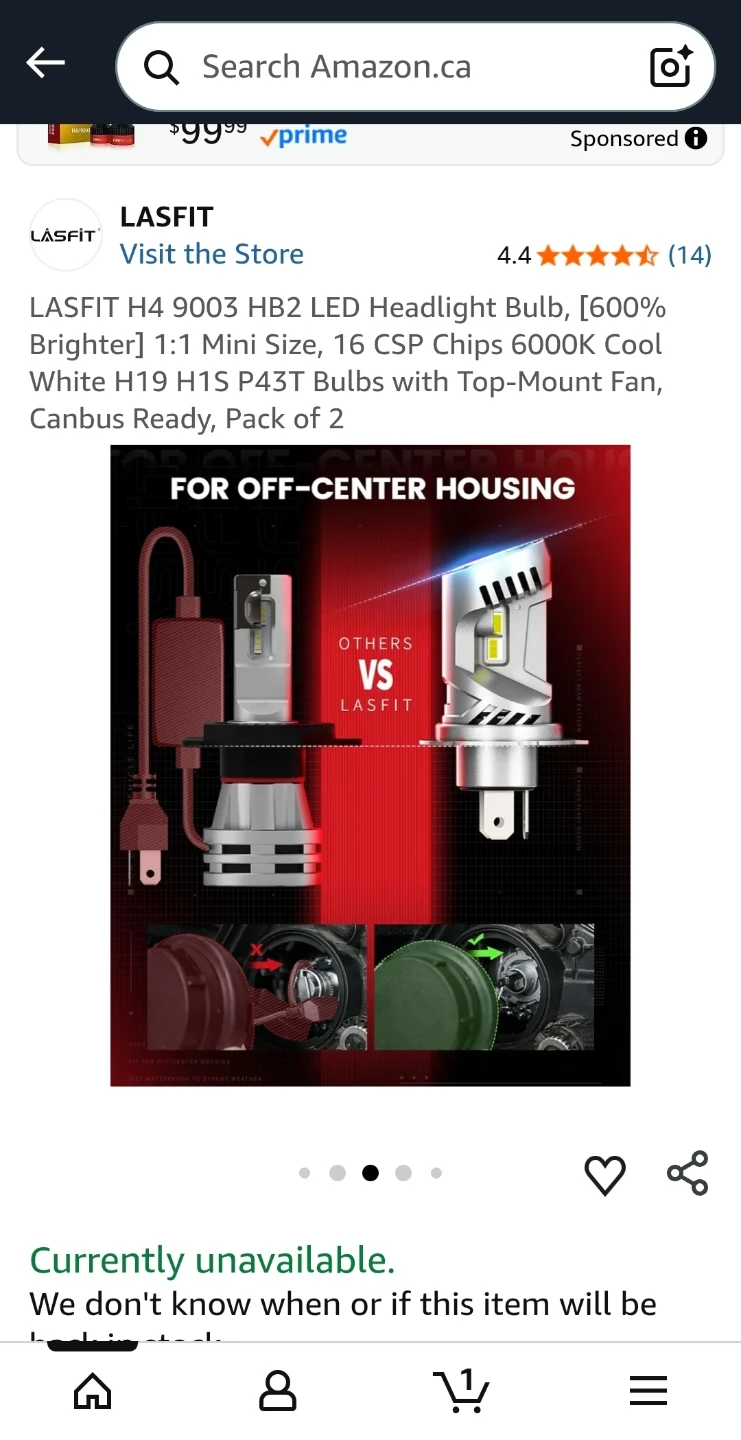 LASFIT H4 9003 HB2 LED Headlight Bulbs - photo 5