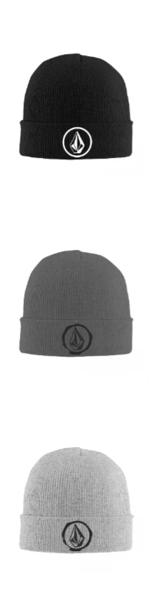 Volcom Beanie - Black, and dark grey