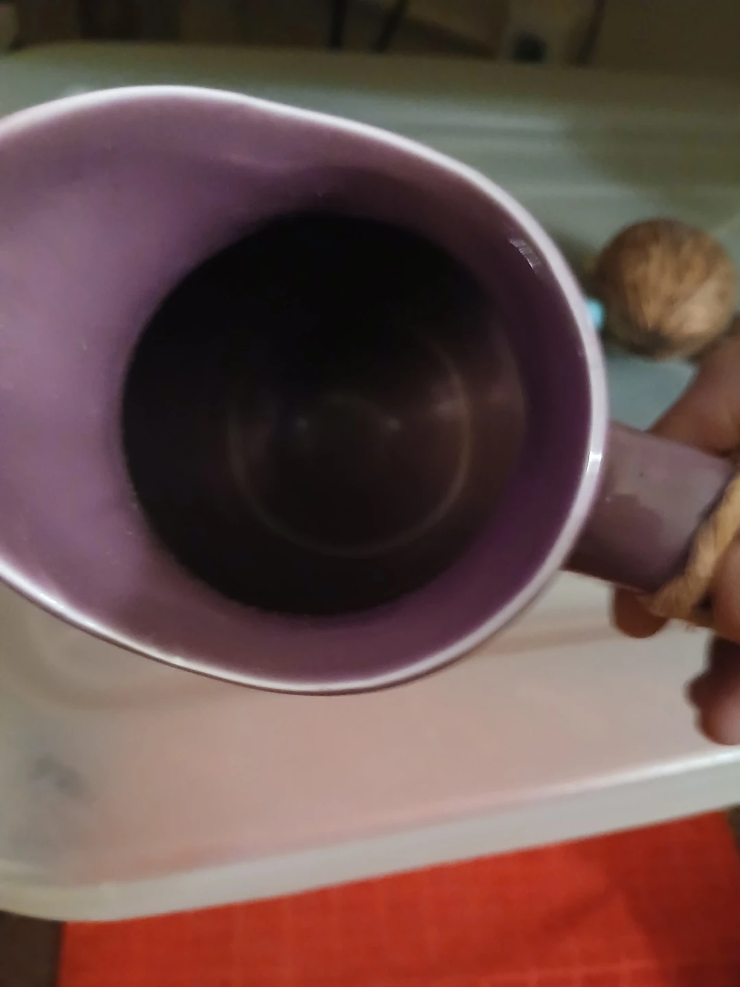 Purple Pitcher with Rattan Handle - photo 2