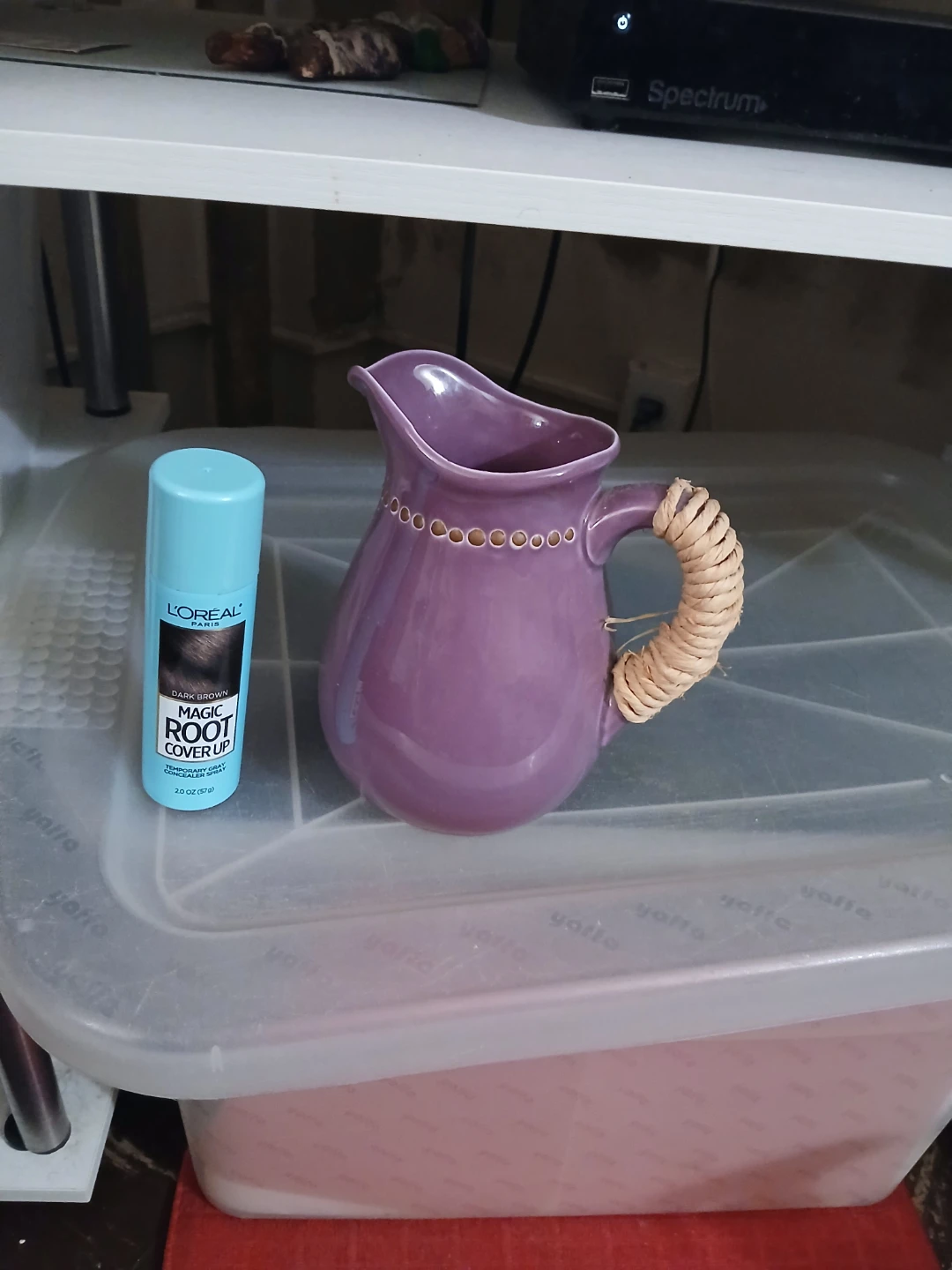 Purple Pitcher with Rattan Handle - photo 4