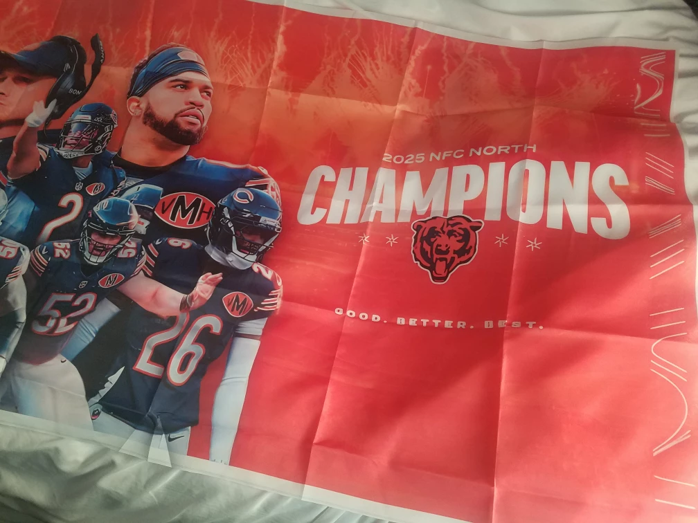 Chicago Bears 2025 NFC North Champions Banner - photo 3