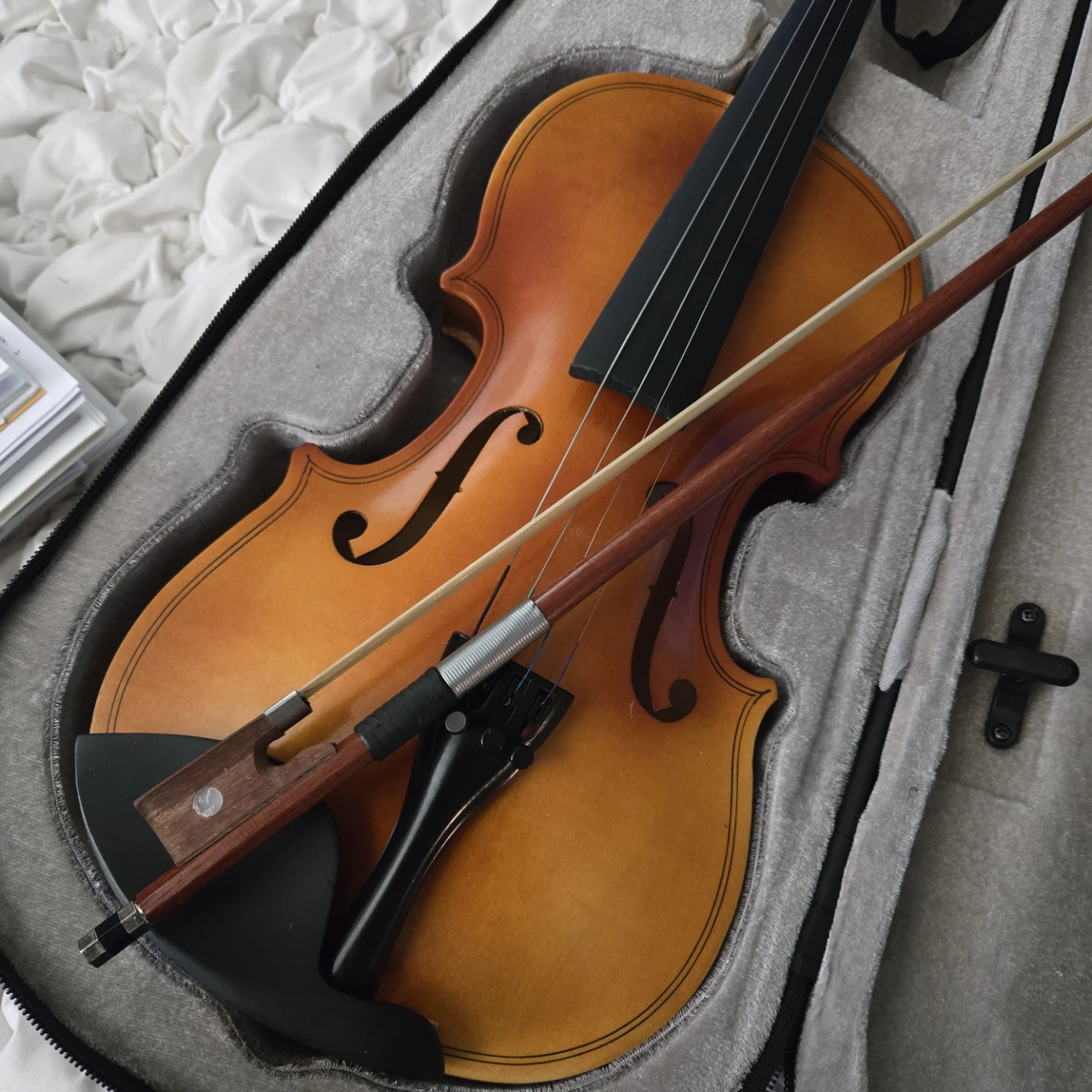 Glarry Violin with Case and Bow - photo 3
