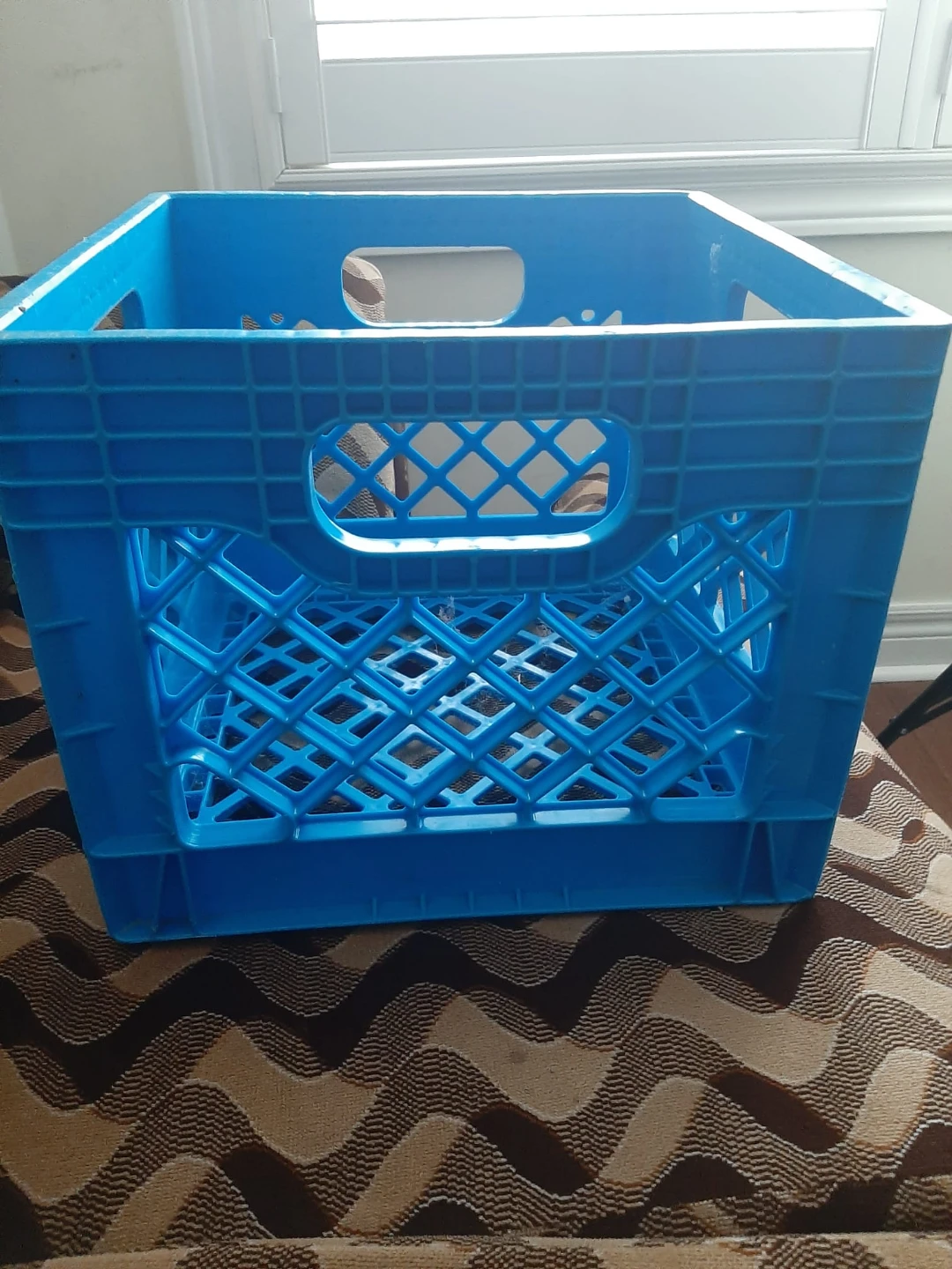 Blue Plastic Milk Crate