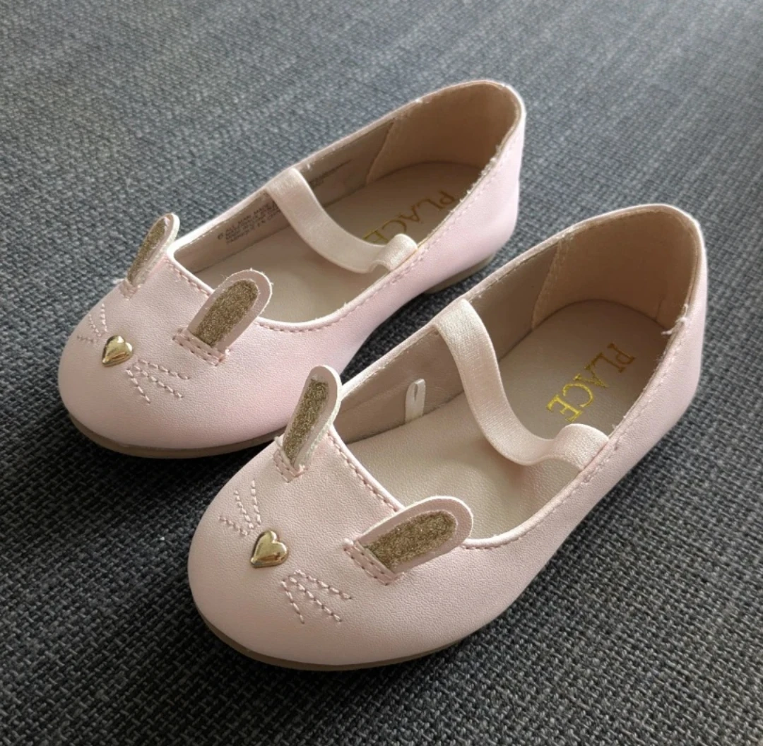 NEW The Children's Place Pink Bunny Flats - Size 6