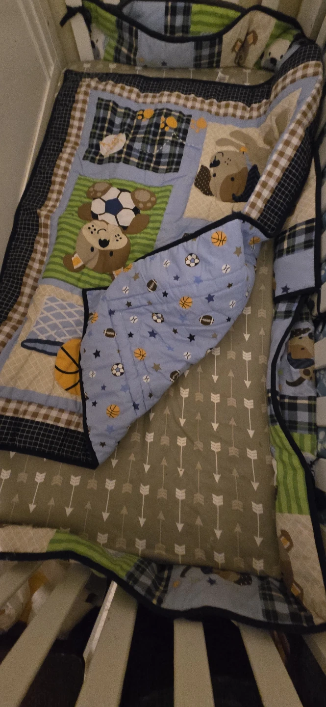 White Baby Crib with Bedding Set - photo 5
