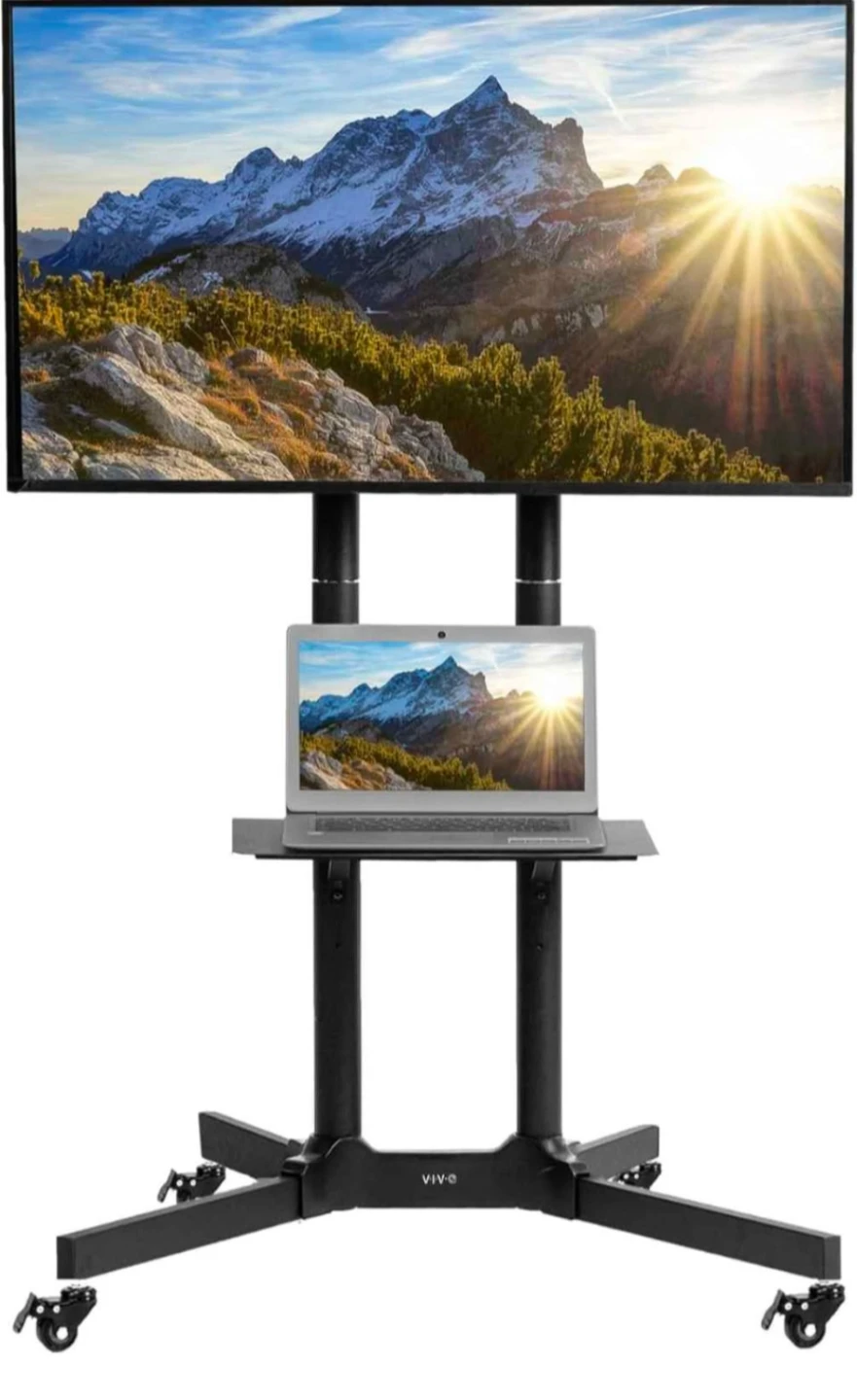 TV  Stand with laptop shelf and locking wheels