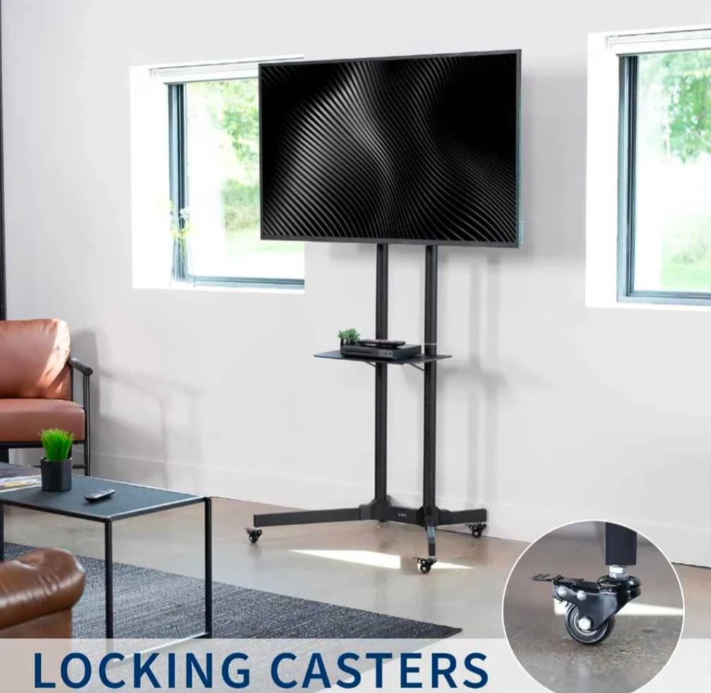 TV  Stand with laptop shelf and locking wheels - photo 2