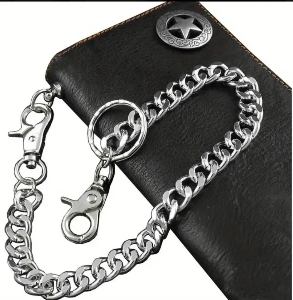 Men's Leather Wallet with 🌟 Concho Buckle &  Biker's Chain. - photo 4