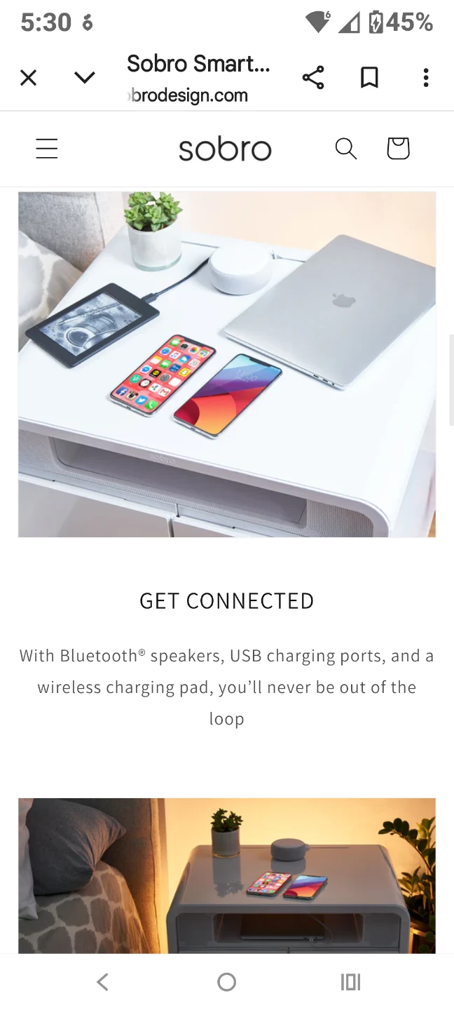 Sobro Smart Side Table - Cool Drawer & Wireless Charging - photo 4