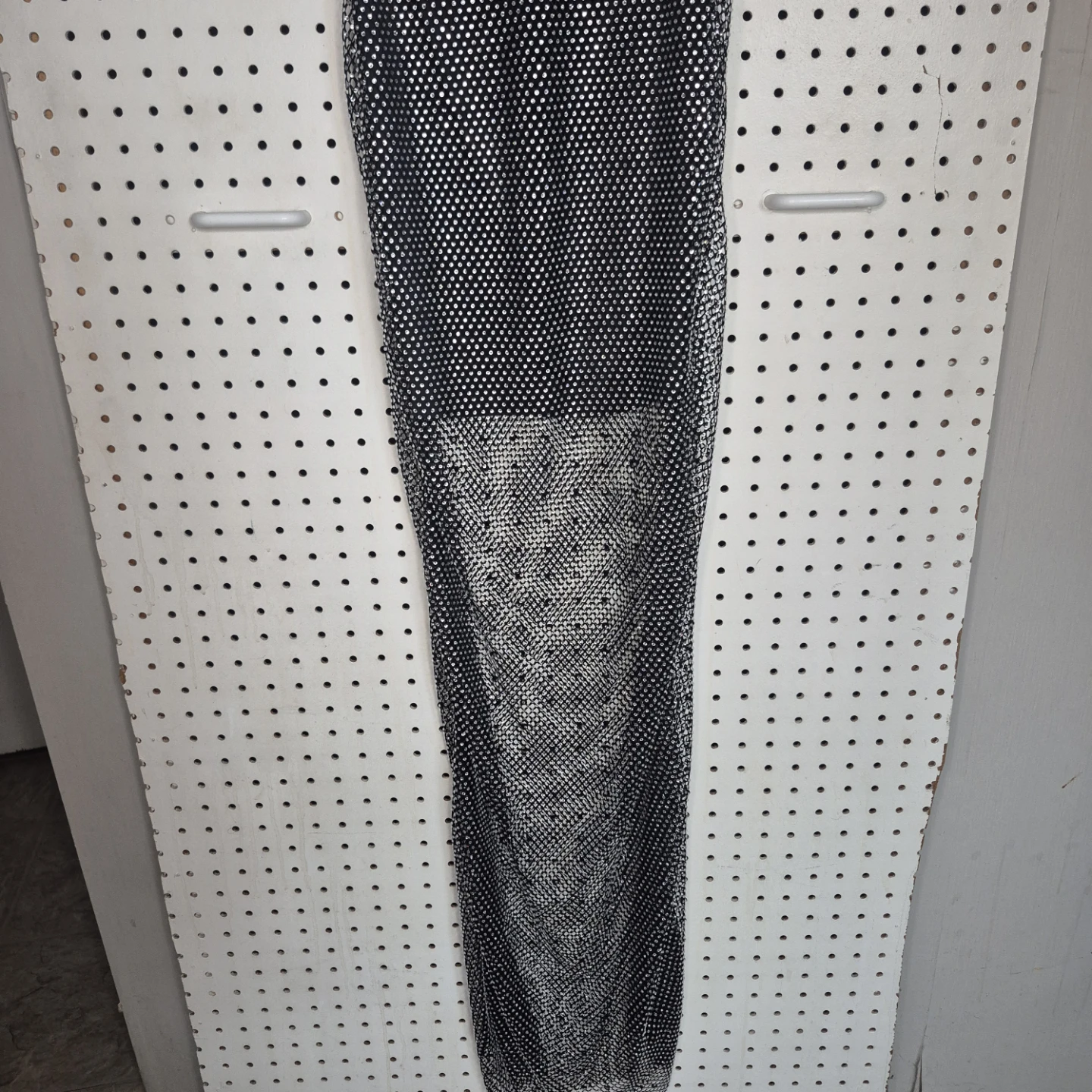 Grey lab rhinestone mesh Black Halter Maxi Dress - photo 5