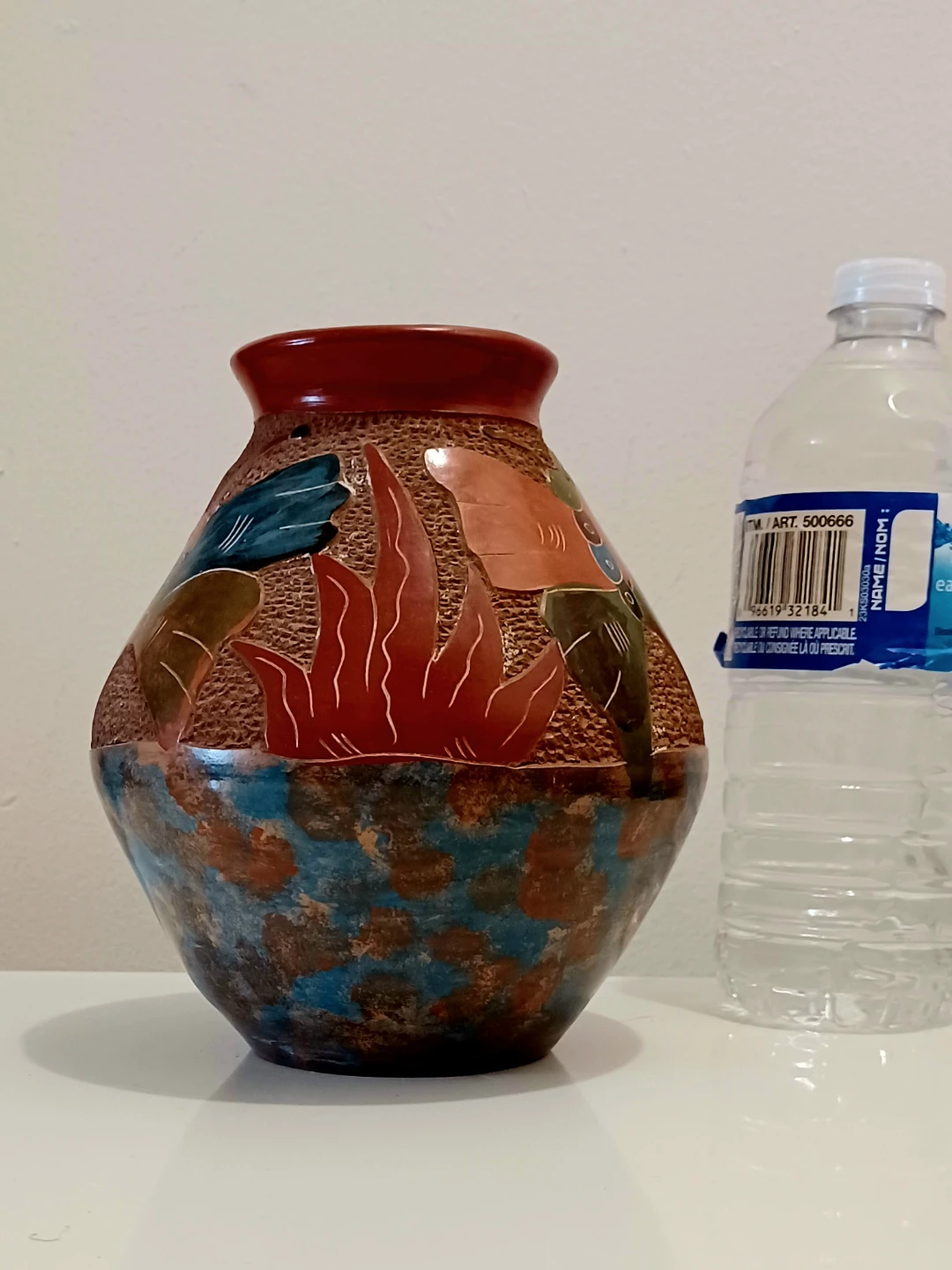 Unique Sgraffito Hand Carved Art Pottery - photo 3