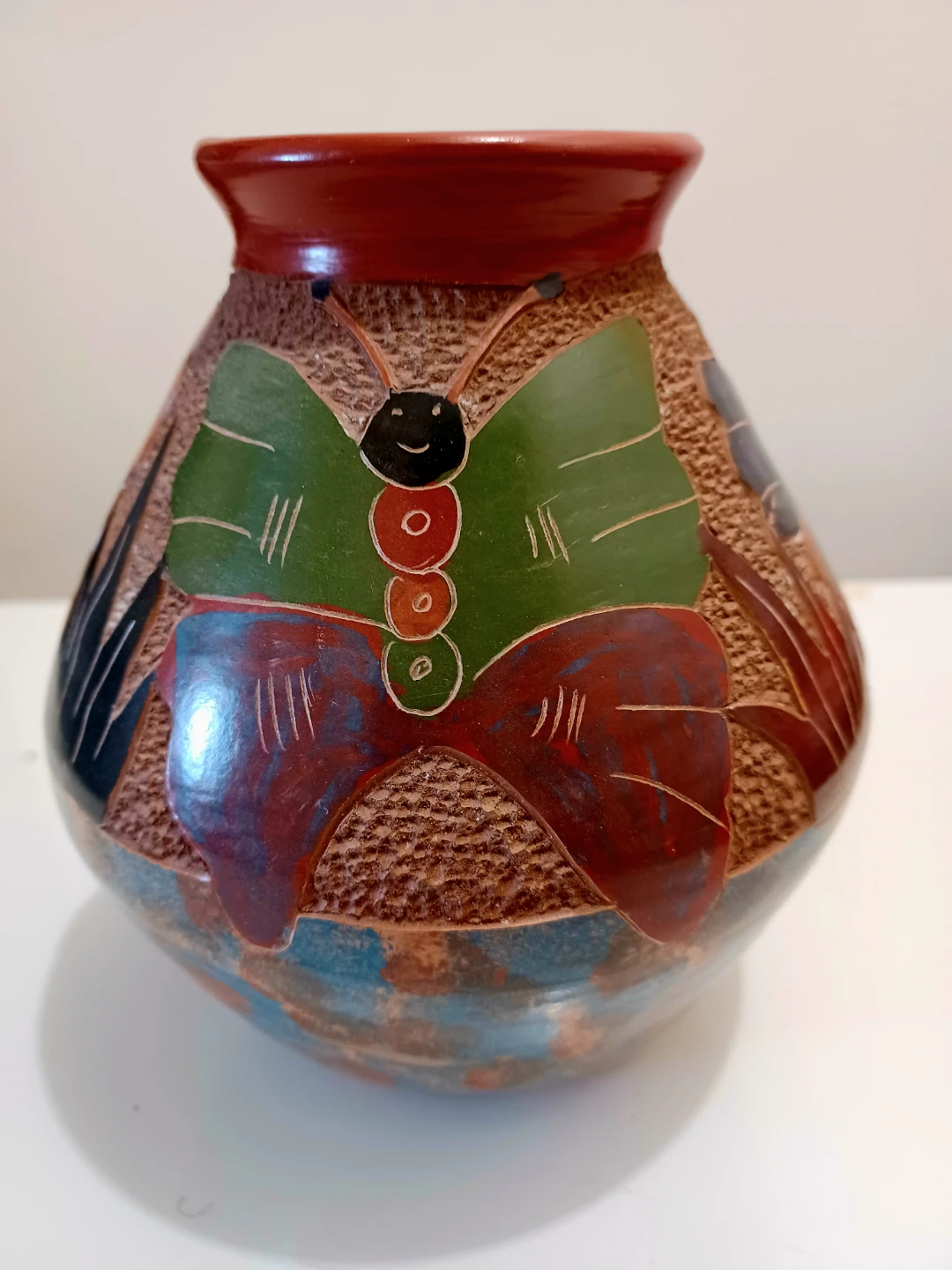 Unique Sgraffito Hand Carved Art Pottery - photo 5