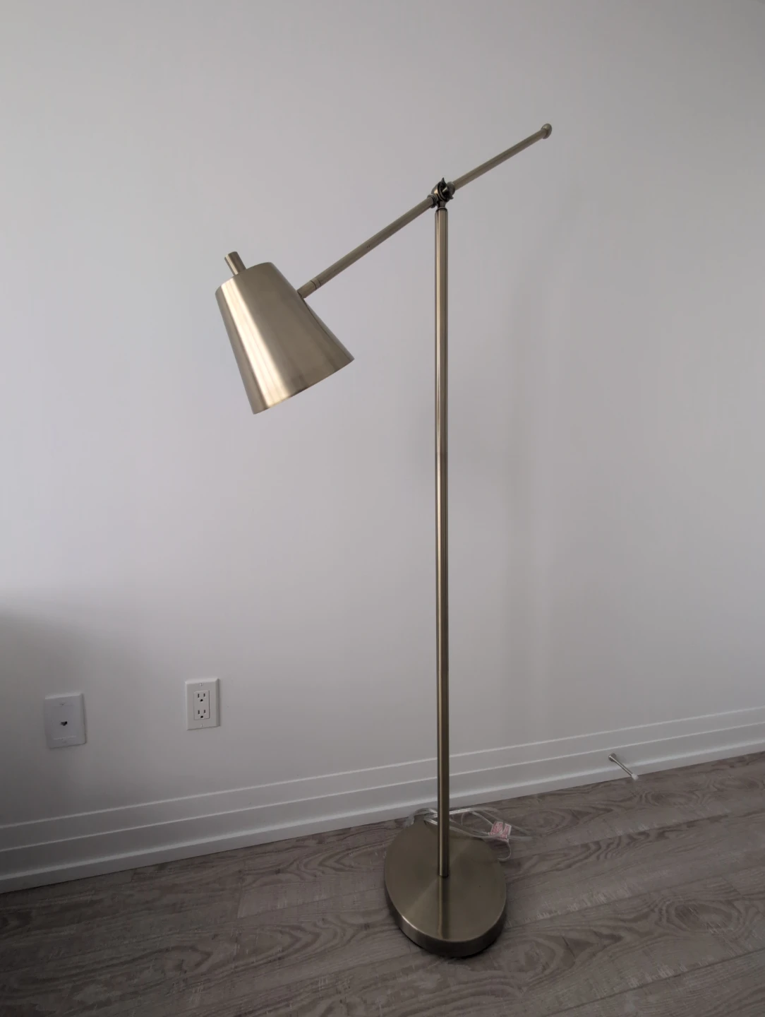 Adjustable Brass Finish Floor Lamp