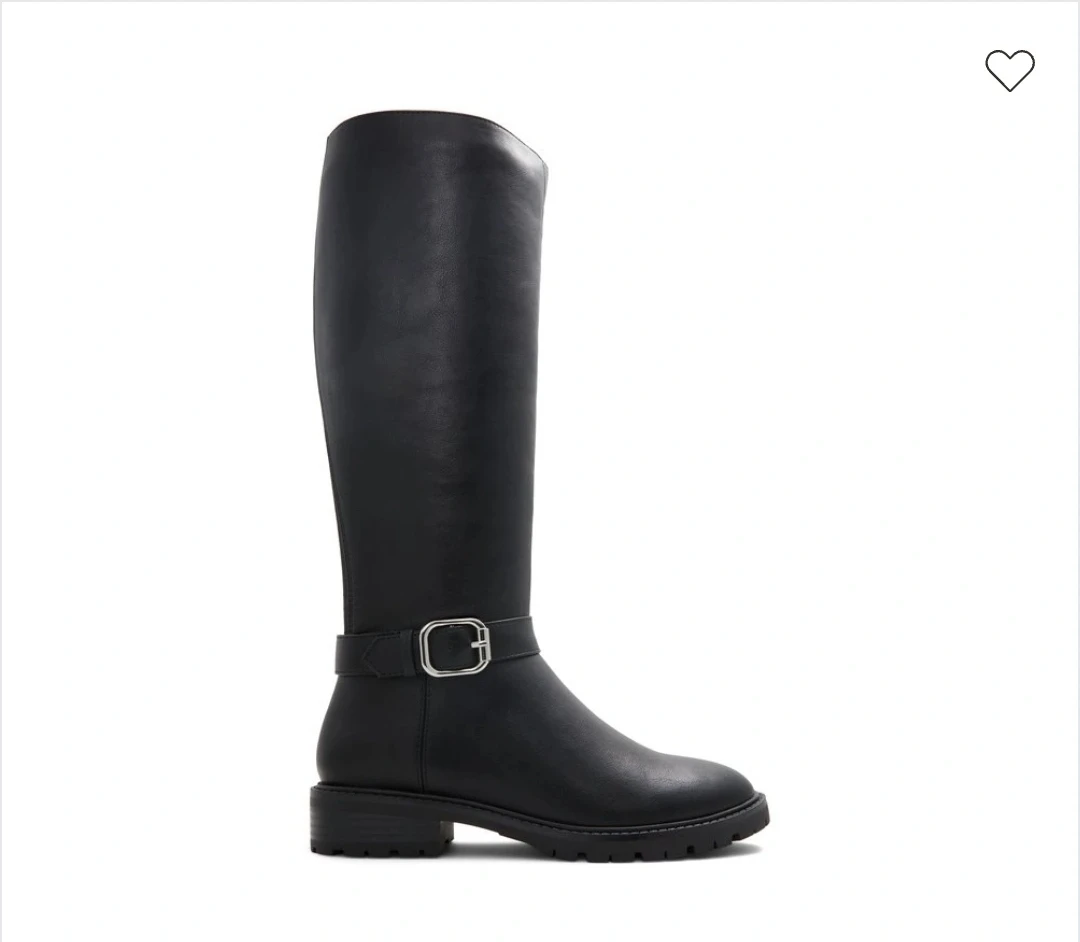 ALDO Black Leather Knee High Boots