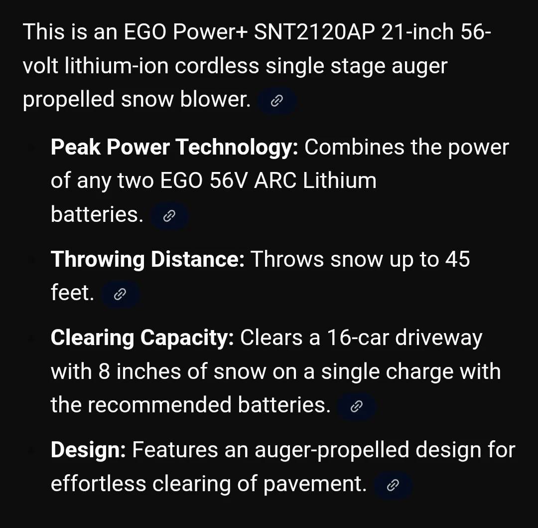 EGO Power+ SNT2120AP 21-inch Cordless Snow Blower - photo 2