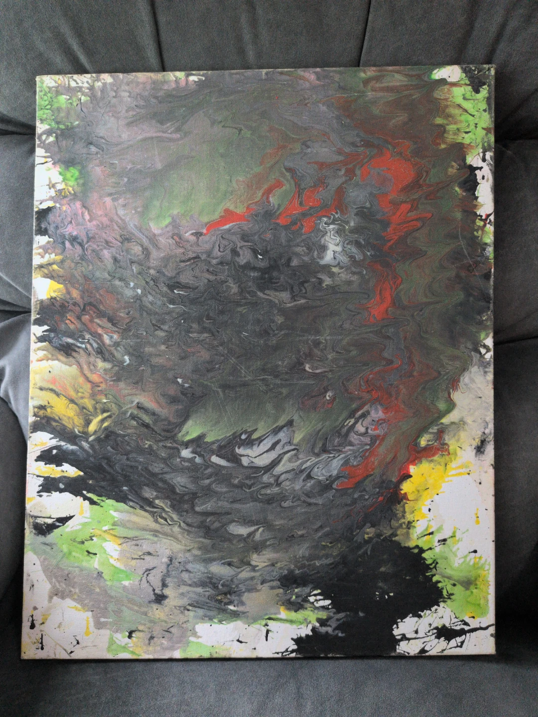 Abstract Pour Painting