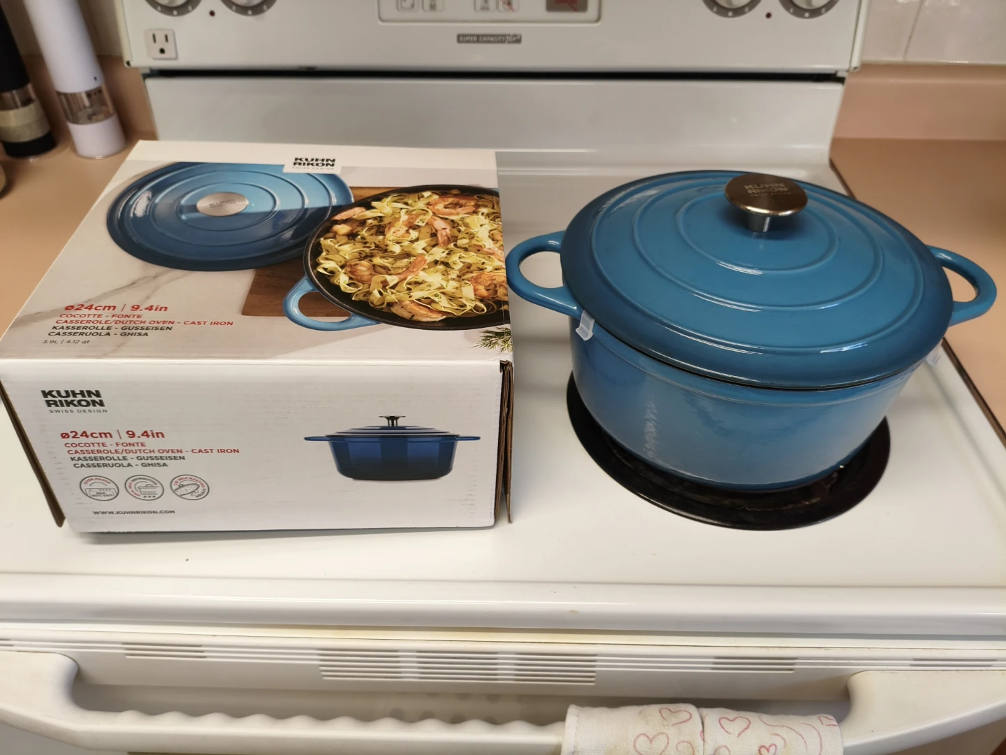 Kuhn Rikon 24cm / 9.4in Cast Iron Dutch Oven - Blue