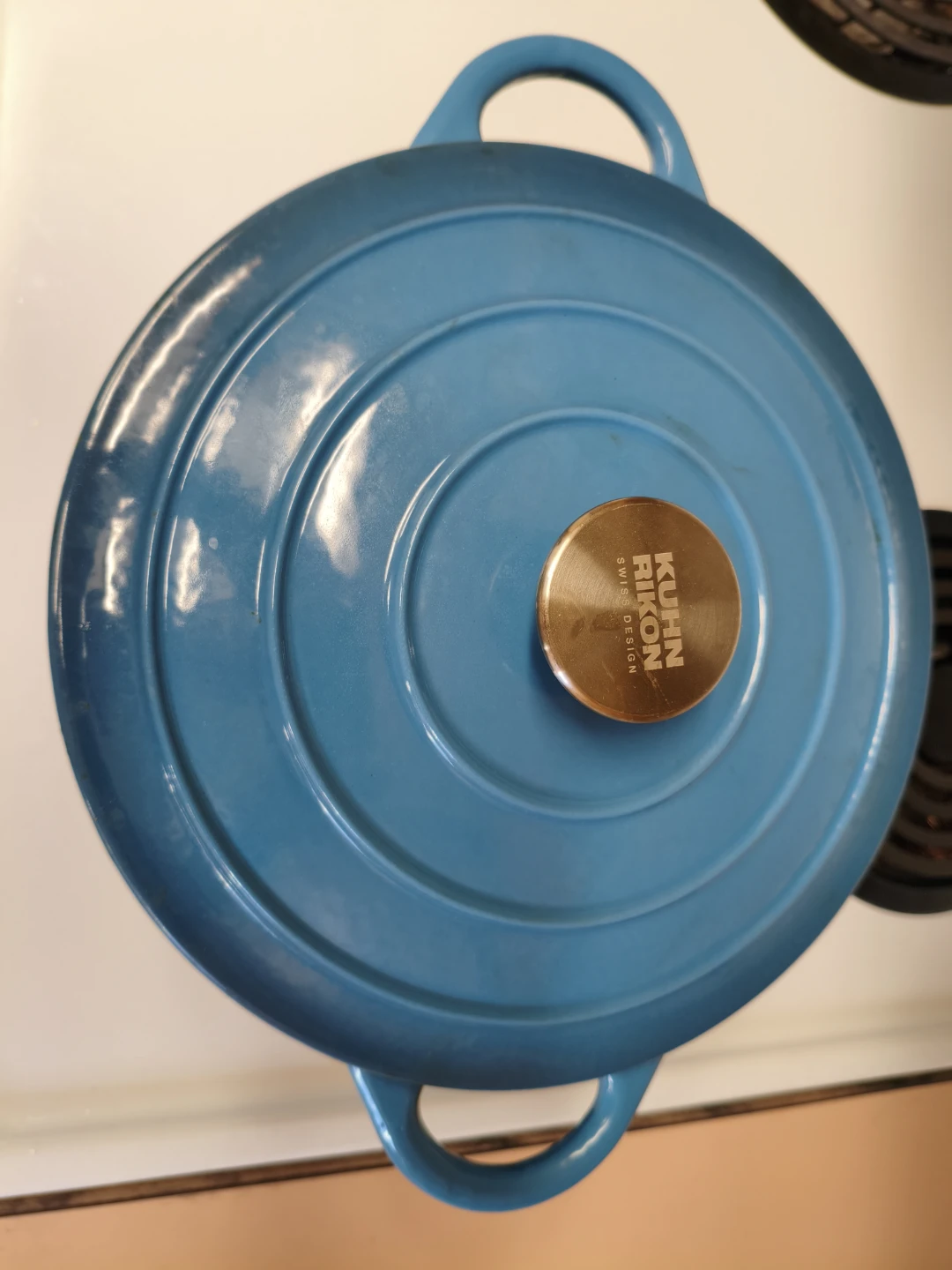 Kuhn Rikon 24cm / 9.4in Cast Iron Dutch Oven - Blue - photo 2