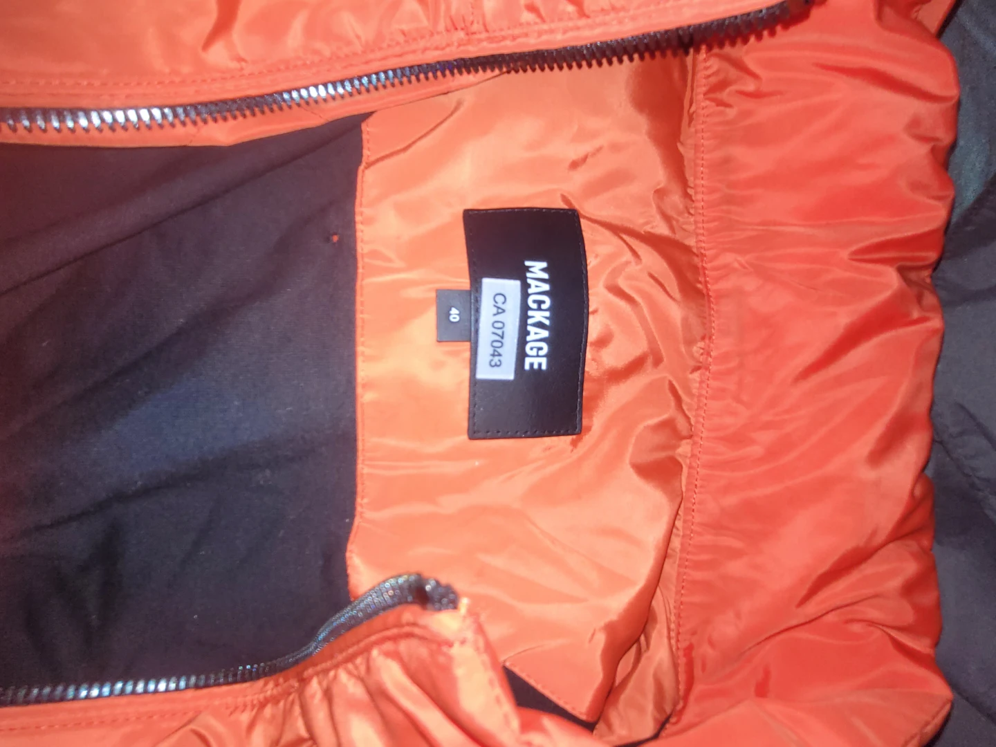 Mackage Orange Jacket Size 40 - photo 2