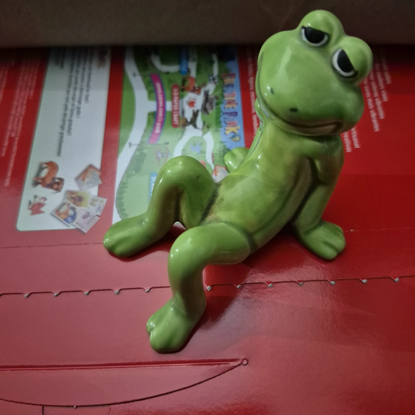 Vintage Green Frog Figurine