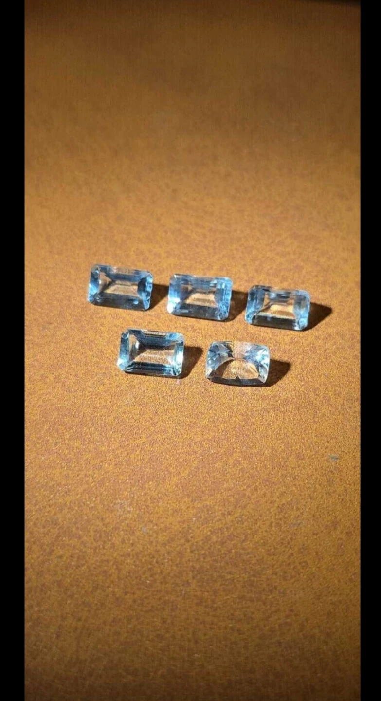 Aquamarine Gemstones - Set of 5