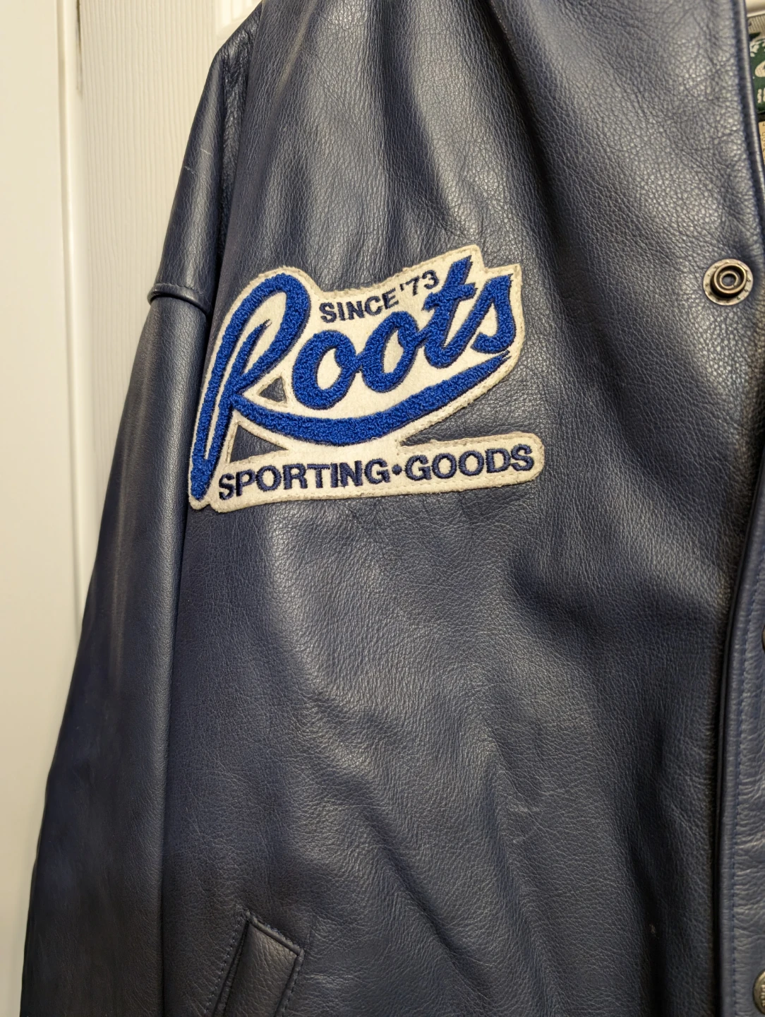 Roots Varsity Blues Hockey Leather Jacket Large-XL - photo 2