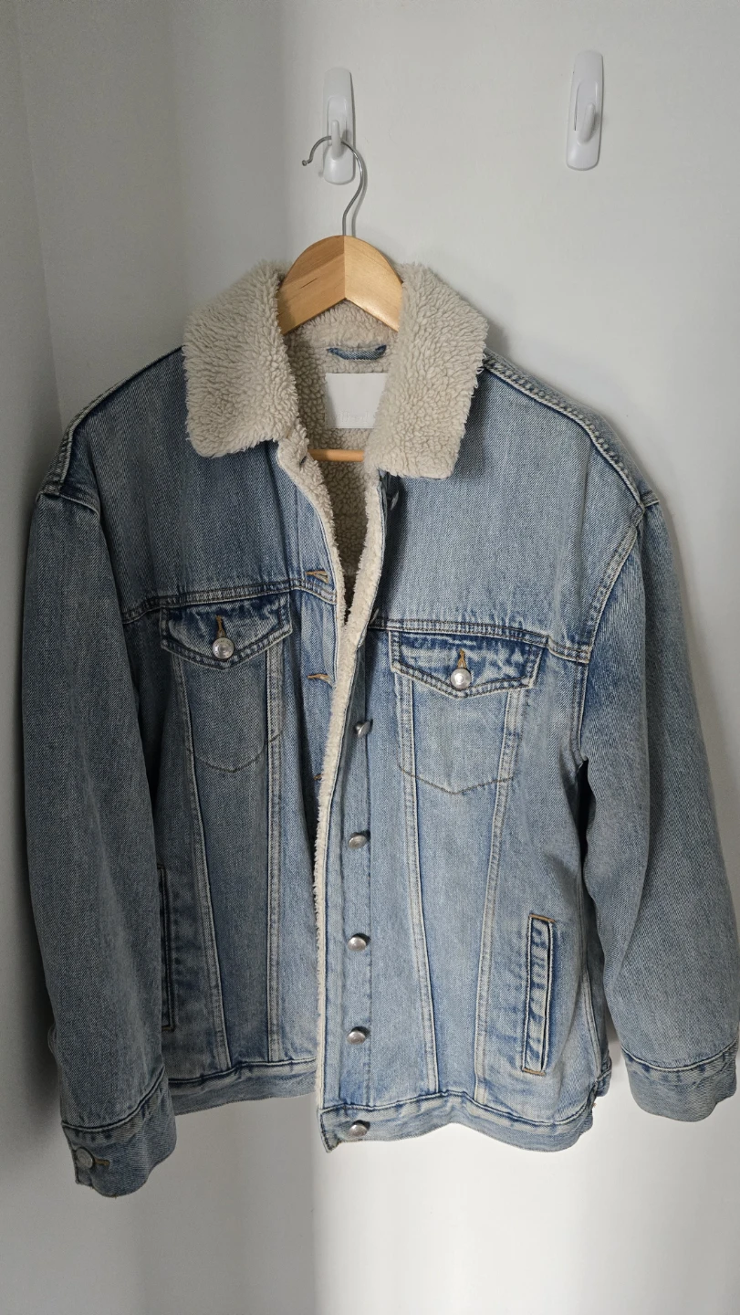 Wilfred Free Denim Sherpa Jacket - Size S - photo 3