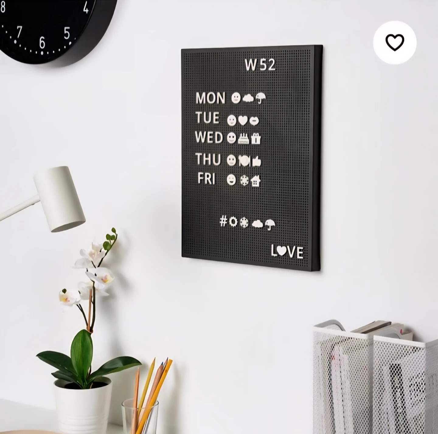IKEA Pegboard/Letter Board with White Letters (30 × 40 cm) - photo 5