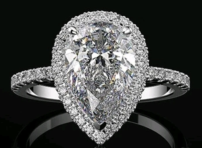 Water drop Cut Ring