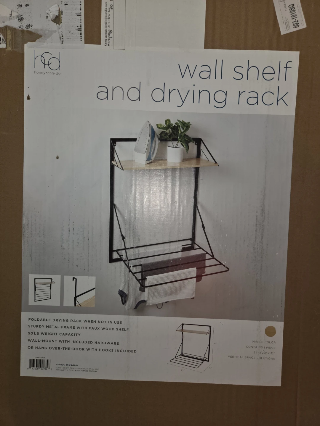 3 Honey-Can-Do Wall Shelf and Drying Rack (1 of 3 Sold)
