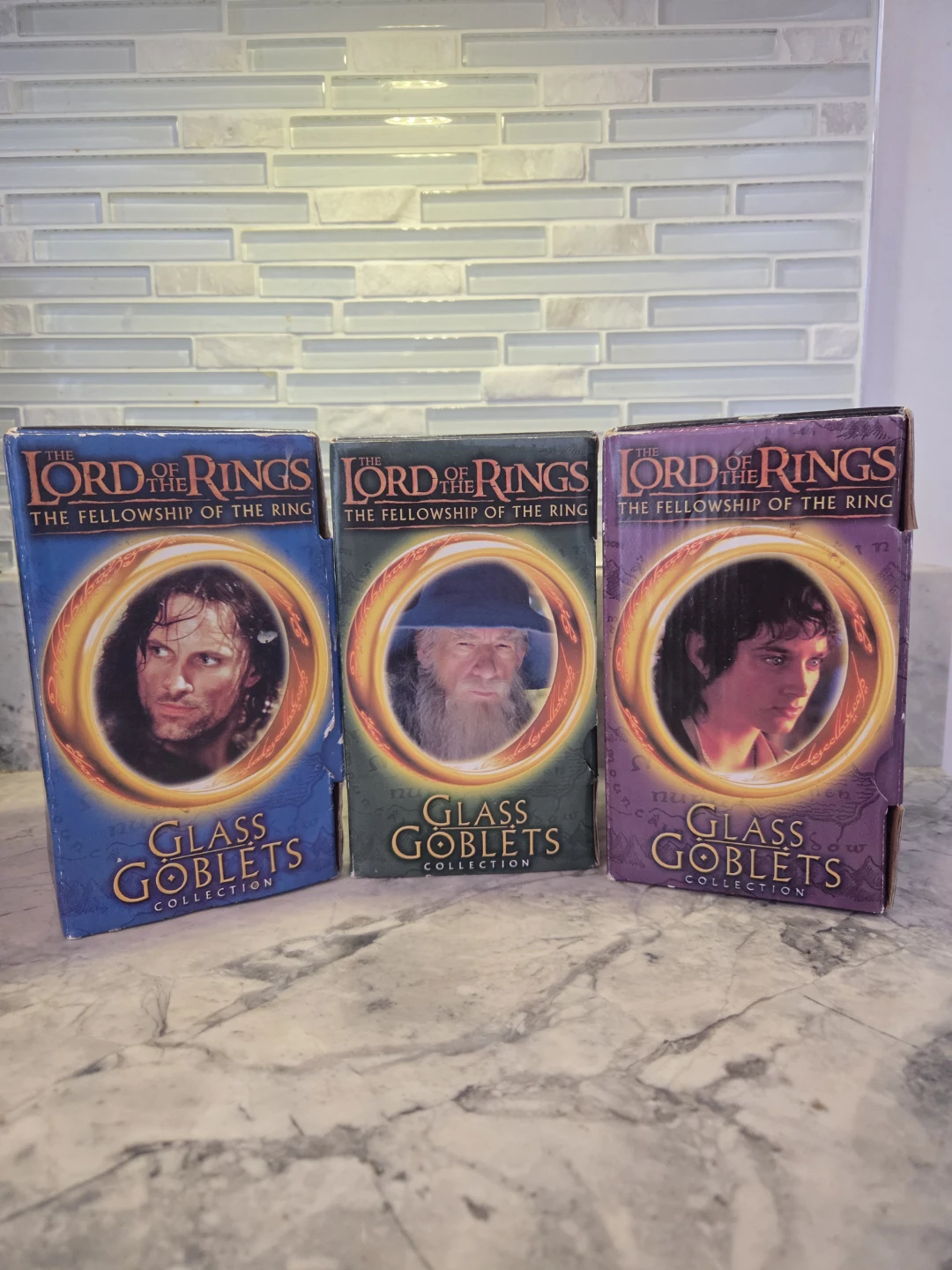 Lord of the Rings Glass Goblets Collection (3)