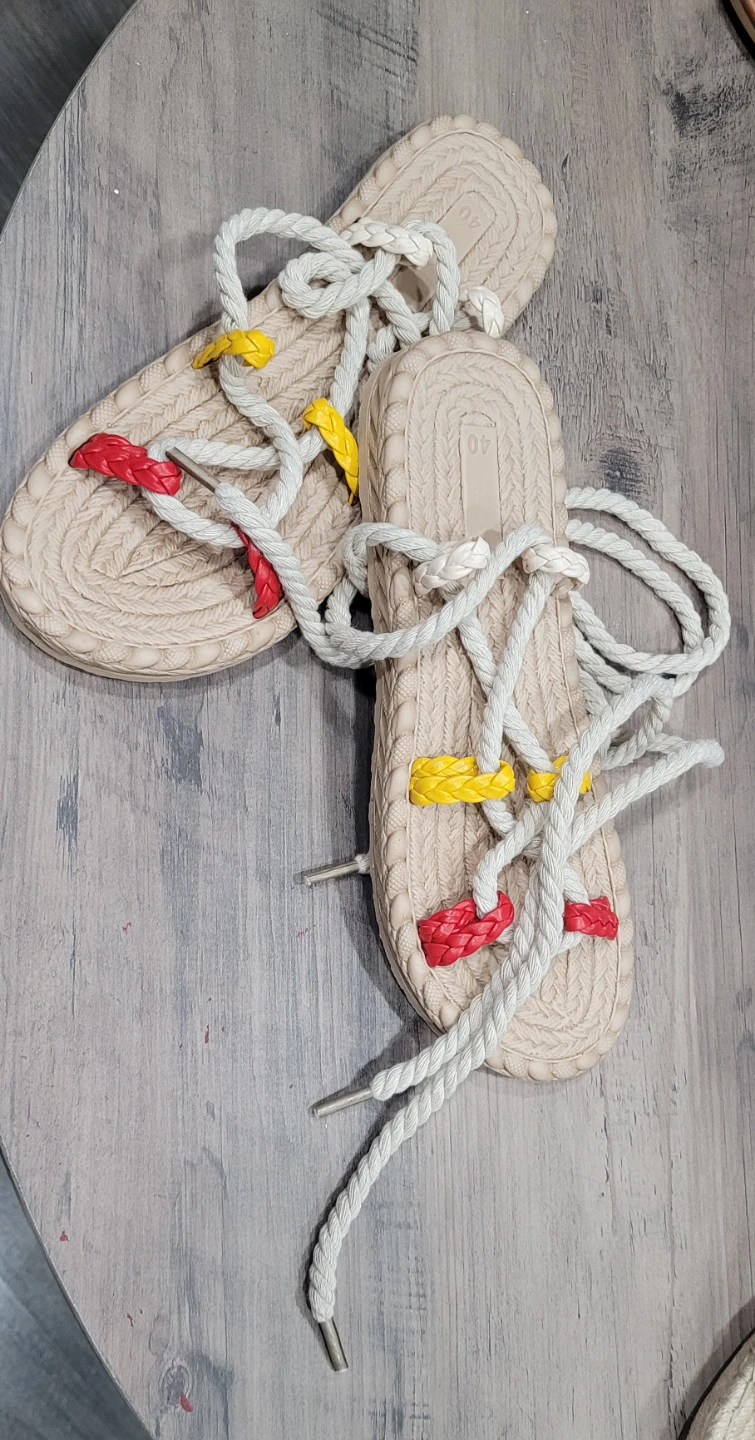 Rope Strap Sandals - Size 10 US
