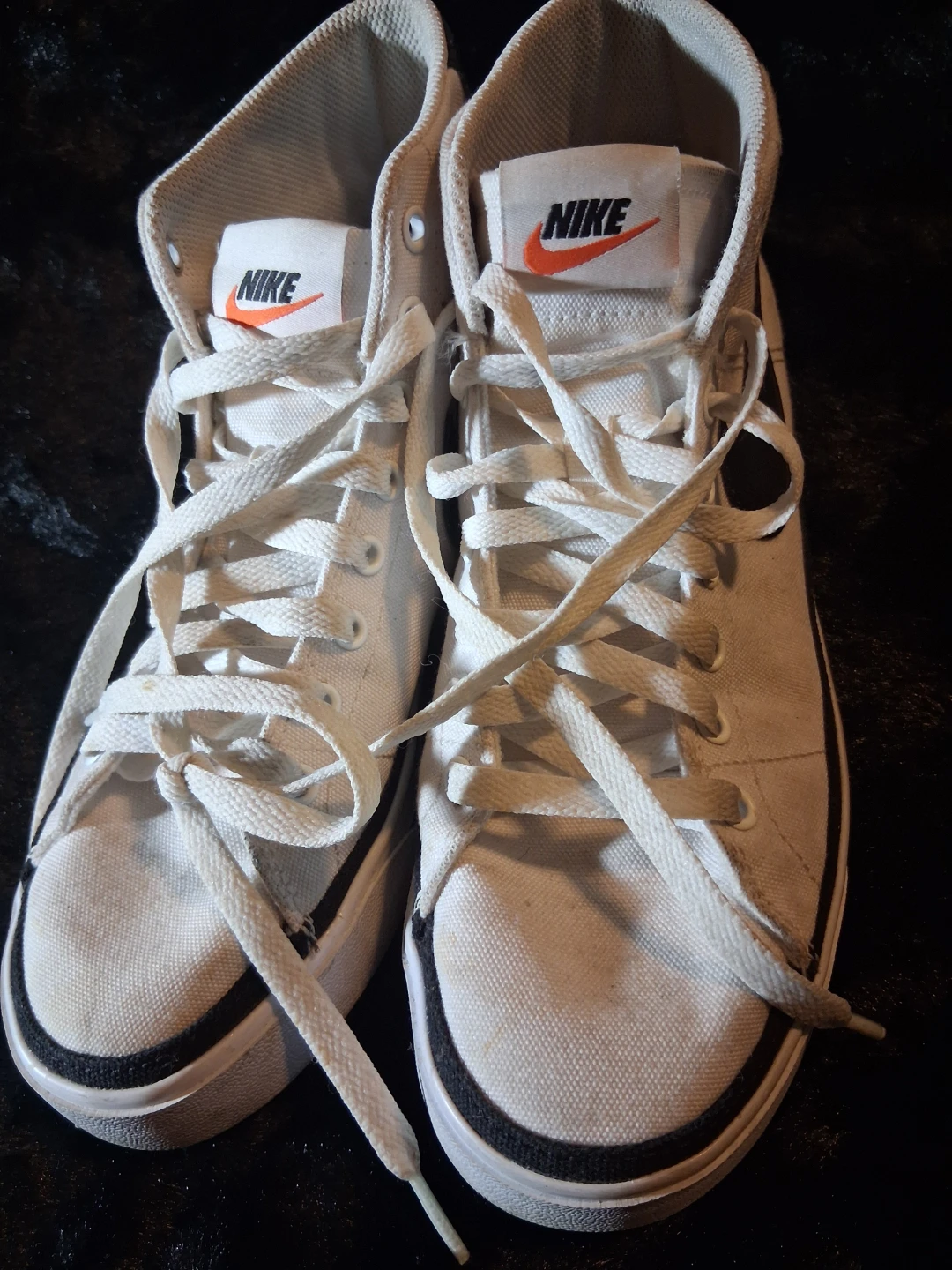 Nike White Canvas High-Top Sneakers - photo 2