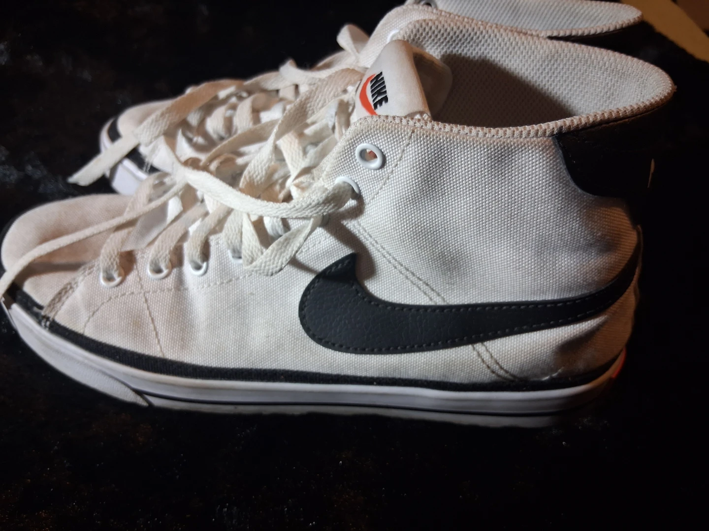 Nike White Canvas High-Top Sneakers - photo 3